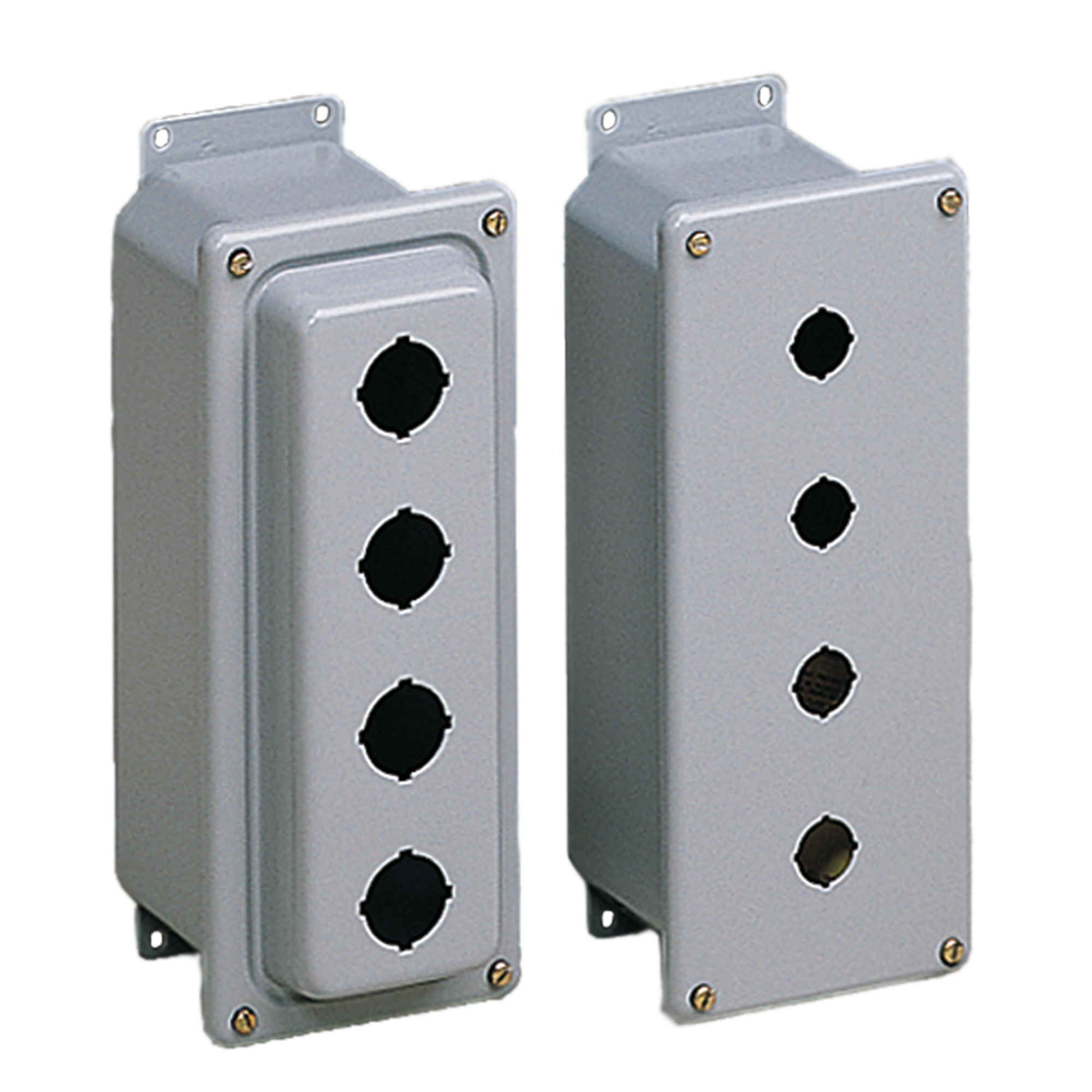ED1PB1 PB1 Drawn Pushbutton Enclosure, 4-1/2 in L x 2.88 in W x 2.62 in D, 1 Outlets, NEMA 4/IP66 NEMA Rating, Steel