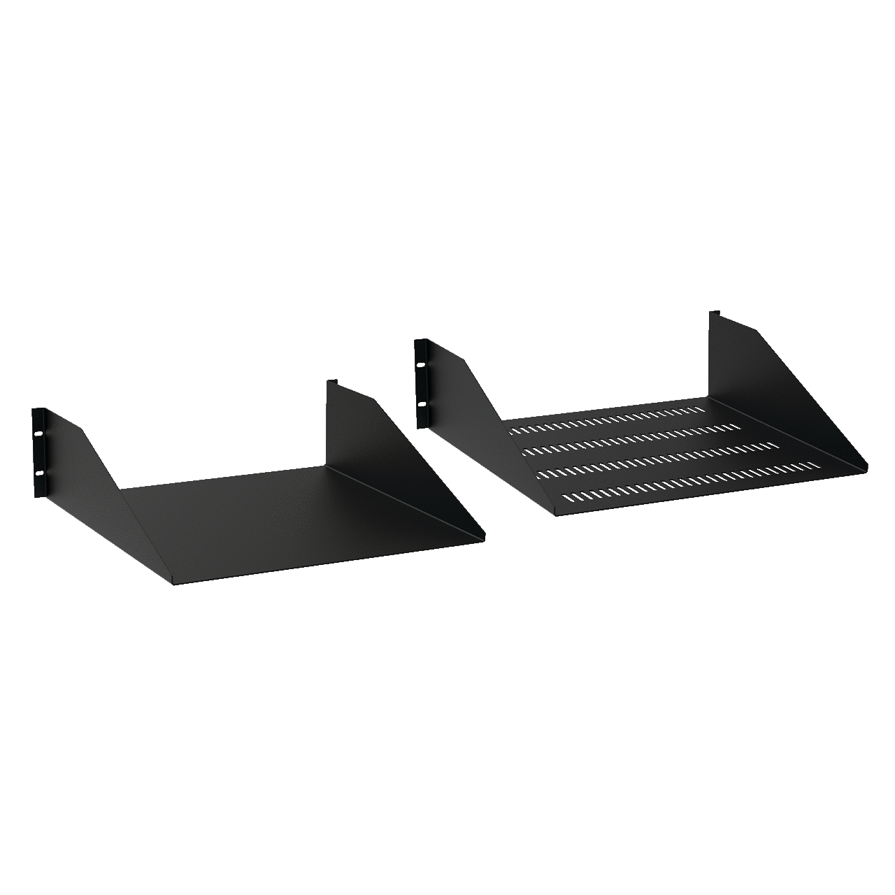 EMSV1922 DOFRC Rack Mount Vented Shelf, 5-1/4 in H x 19 in W x 22 in D, 3RU Rack, Steel