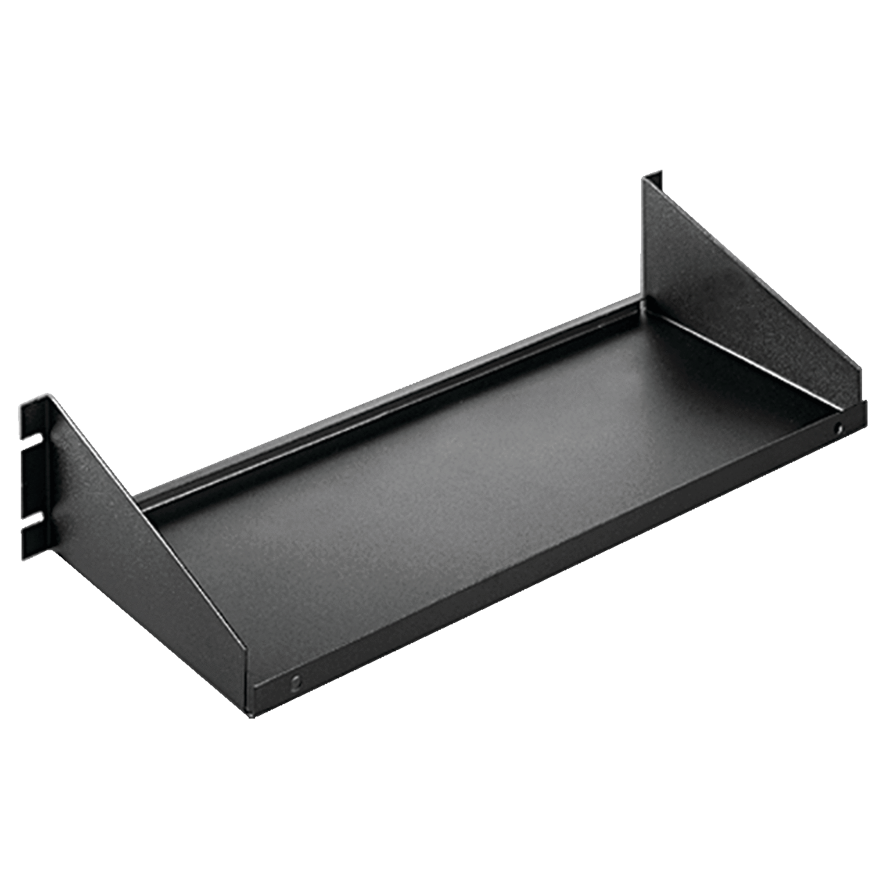 ESH198 1-Sided Solid Style Enclosure Shelf, 3.74 in H x 19 in W x 8 in D, 2U Rack, Steel