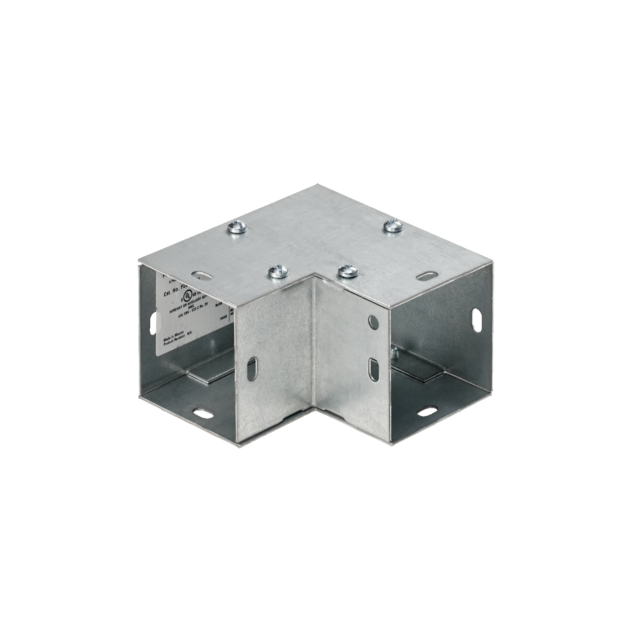 F2290EGV F40GF Wireway Elbow, 4-1/2 in L x 4-1/2 in W, 90 deg Bend, Steel