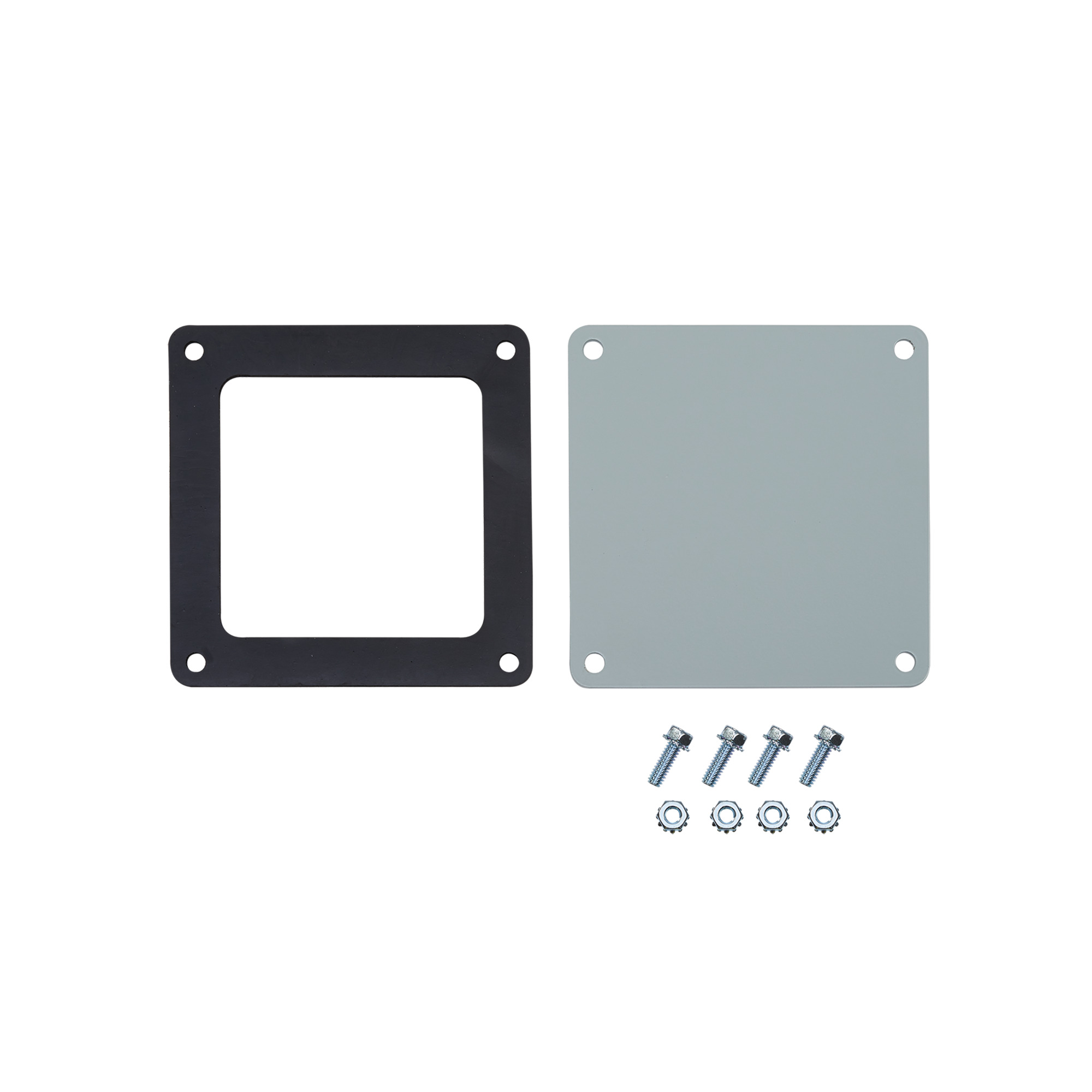 F22WP F20 Closure Plate, For Use With 2-1/2 x 2-1/2 in NEMA 12 Feed-Through Wireway, Steel, Gray