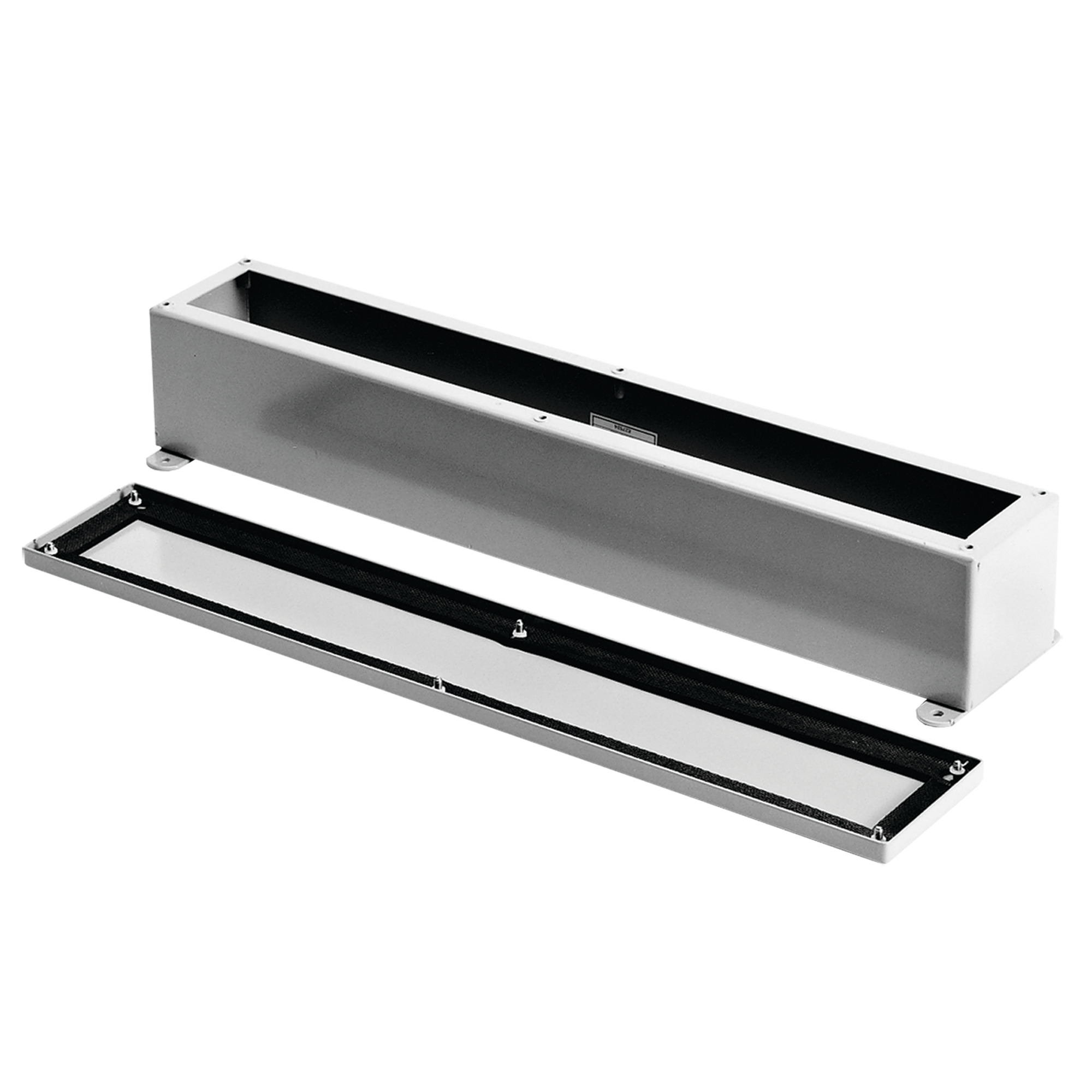 F4430SC F20SC Wiring Trough, 30 in L x 4 in W x 4 in H, Screw Cover, Steel