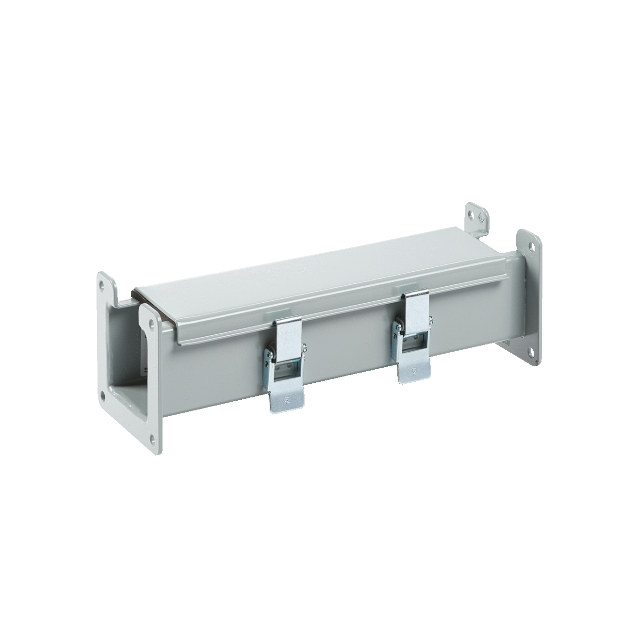 F44L12 F10 Lay-In Straight Section Wireway, 12 in L x 4 in W x 4 in H, Butt Hinged Cover, Steel