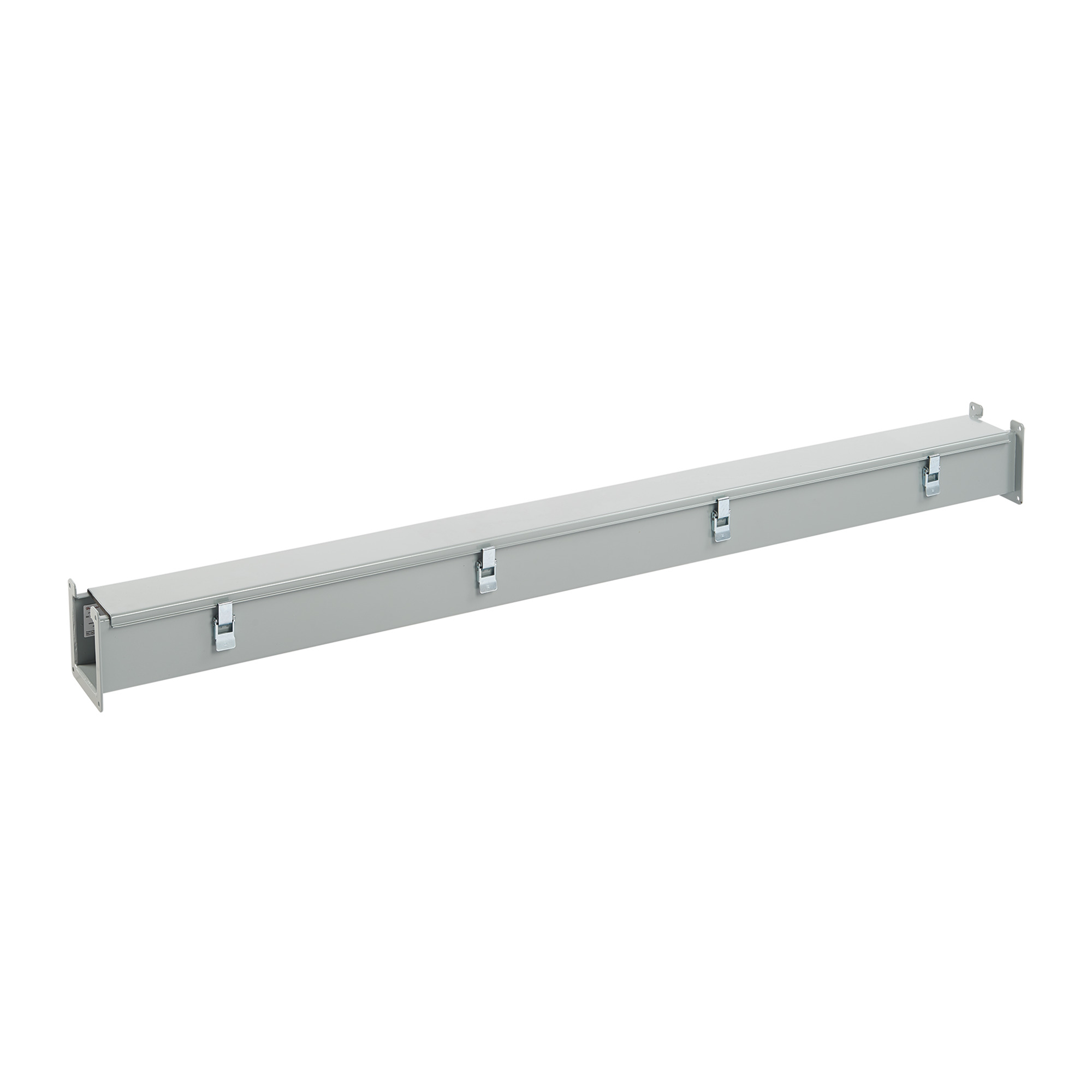 F44L120 F10 Lay-In Straight Section Wireway, 120 in L x 4 in W x 4 in H, Butt Hinged Cover, Steel