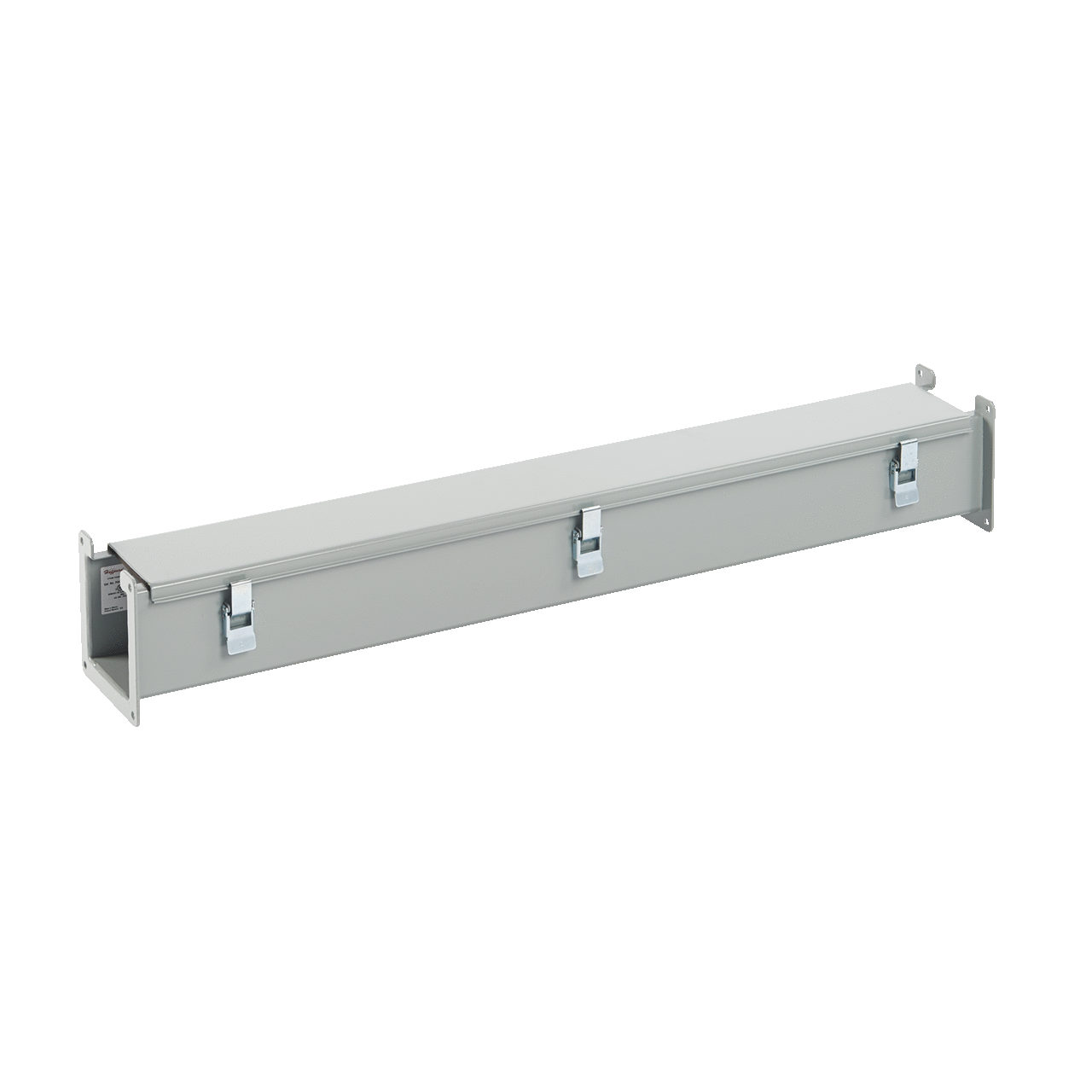 F44L36 F10 Lay-In Straight Section Wireway, 36 in L x 4 in W x 4 in H, Butt Hinged Cover, Steel