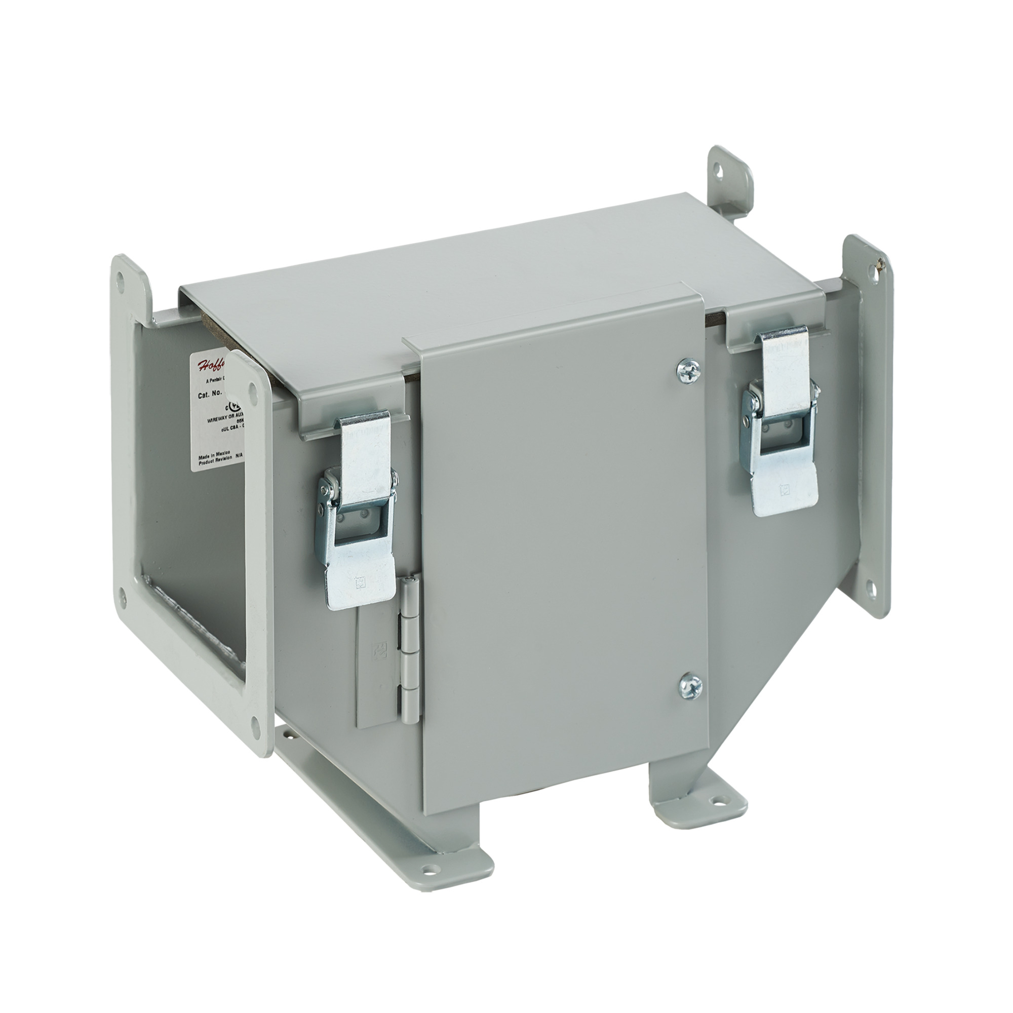F44LTC Type 12 Outside Top Opening Hinged Cover Wireway Tee, For Use With 4 x 4 in NEMA 12 Lay-In Wireway, Steel, Gray