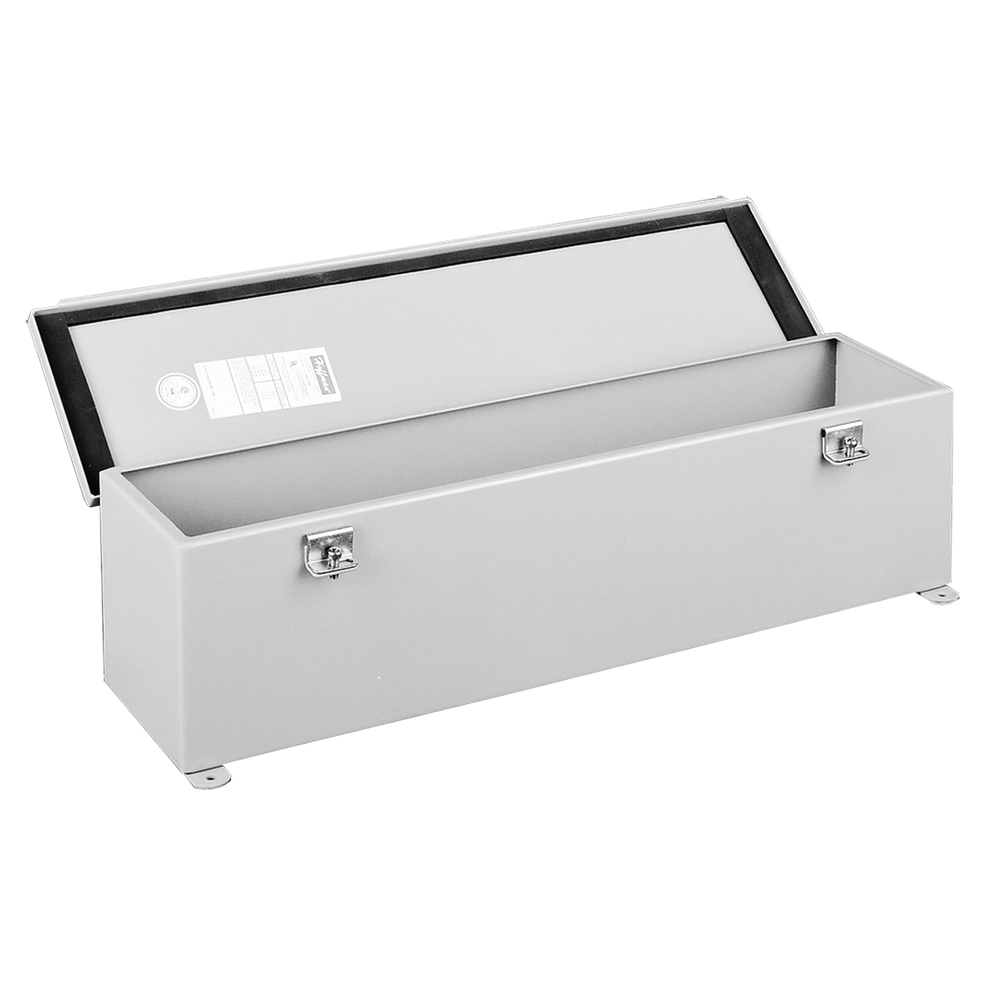 F44T24HC F20HC Wiring Trough, 24 in L x 4 in W x 4 in H, Butt Hinged/Screw Clamp Cover, Steel