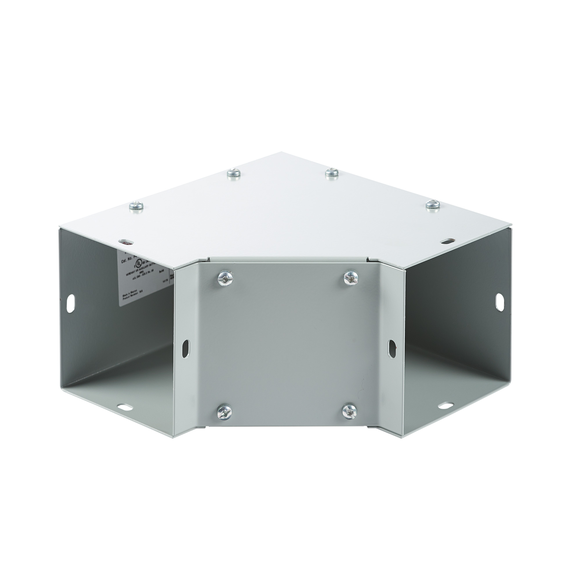 F6690EIN Type 1 Inside Opening Flat Cover Wireway Elbow, 10 in L x 10 in W, 90 deg Bend, Steel