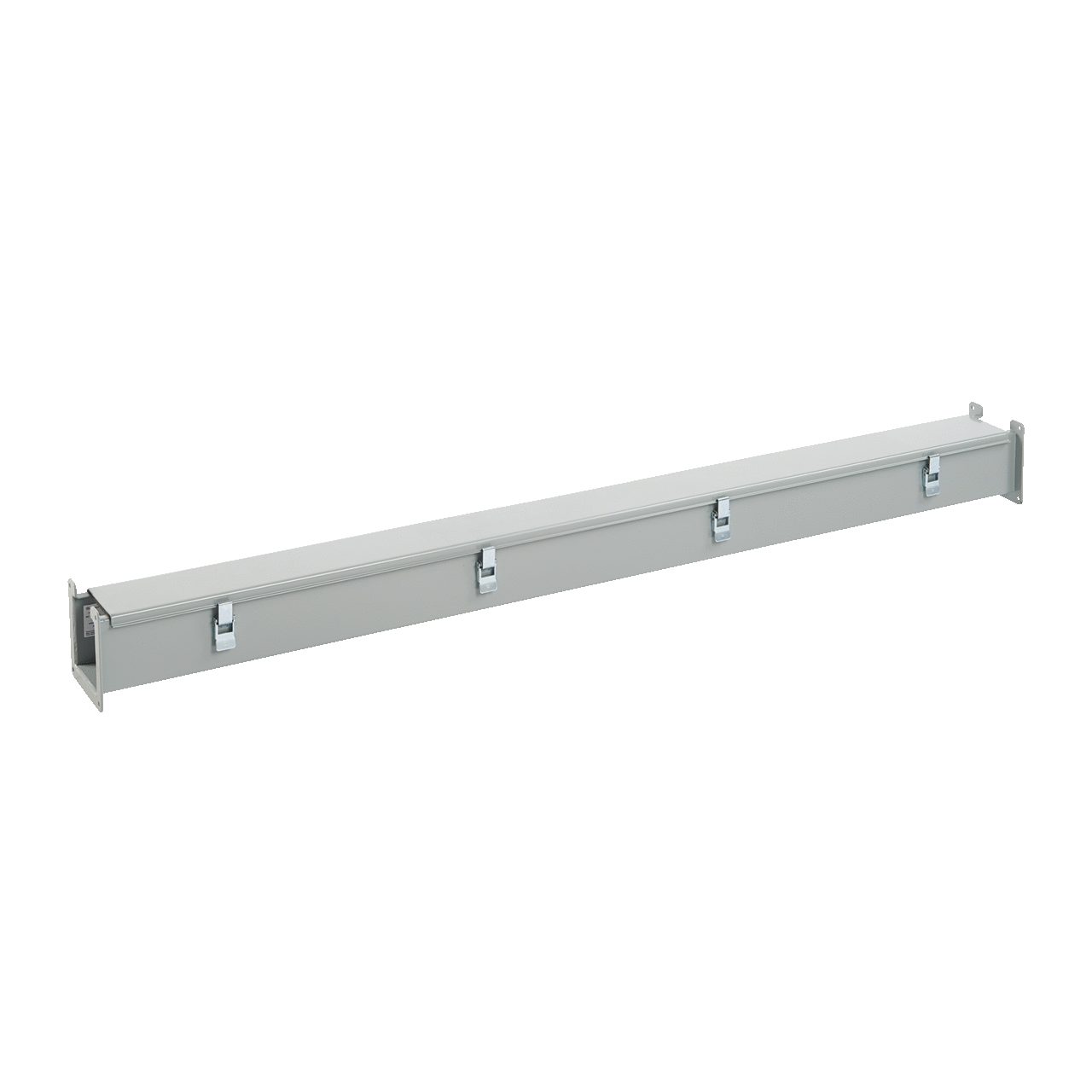 F66L60 F10 Lay-In Straight Section Wireway, 60 in L x 6 in W x 6 in H, Butt Hinged Cover, Steel