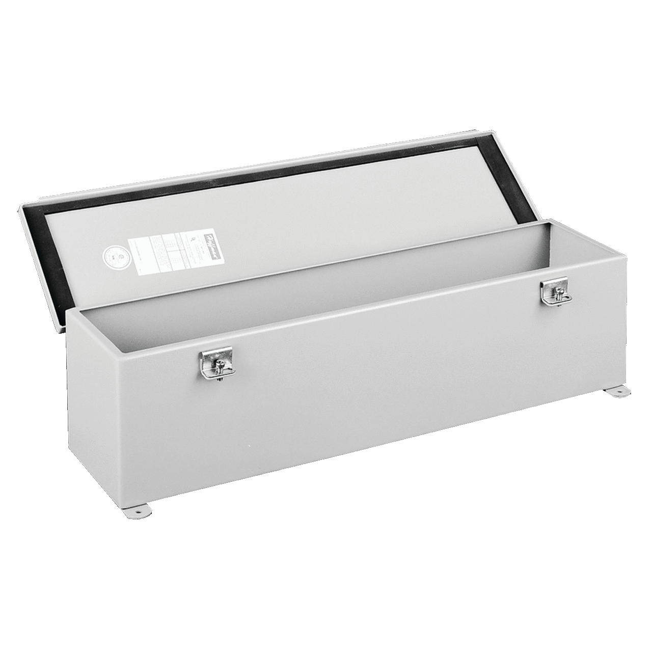 F66T48HC F20HC Wiring Trough, 48 in L x 6 in W x 6 in H, Butt Hinged/Screw Clamp Cover, Steel