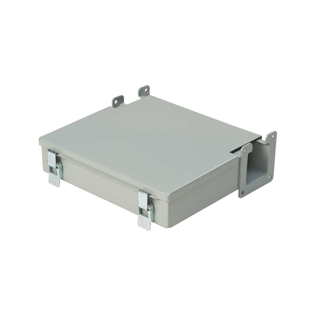 F88LJ F10 Junction Box, 8 in H x 8 in W Wireway, 18 in W x 21.88 in D Box, 14.75 in H x 12.88 in W Back Panel, Flat Cover, Steel