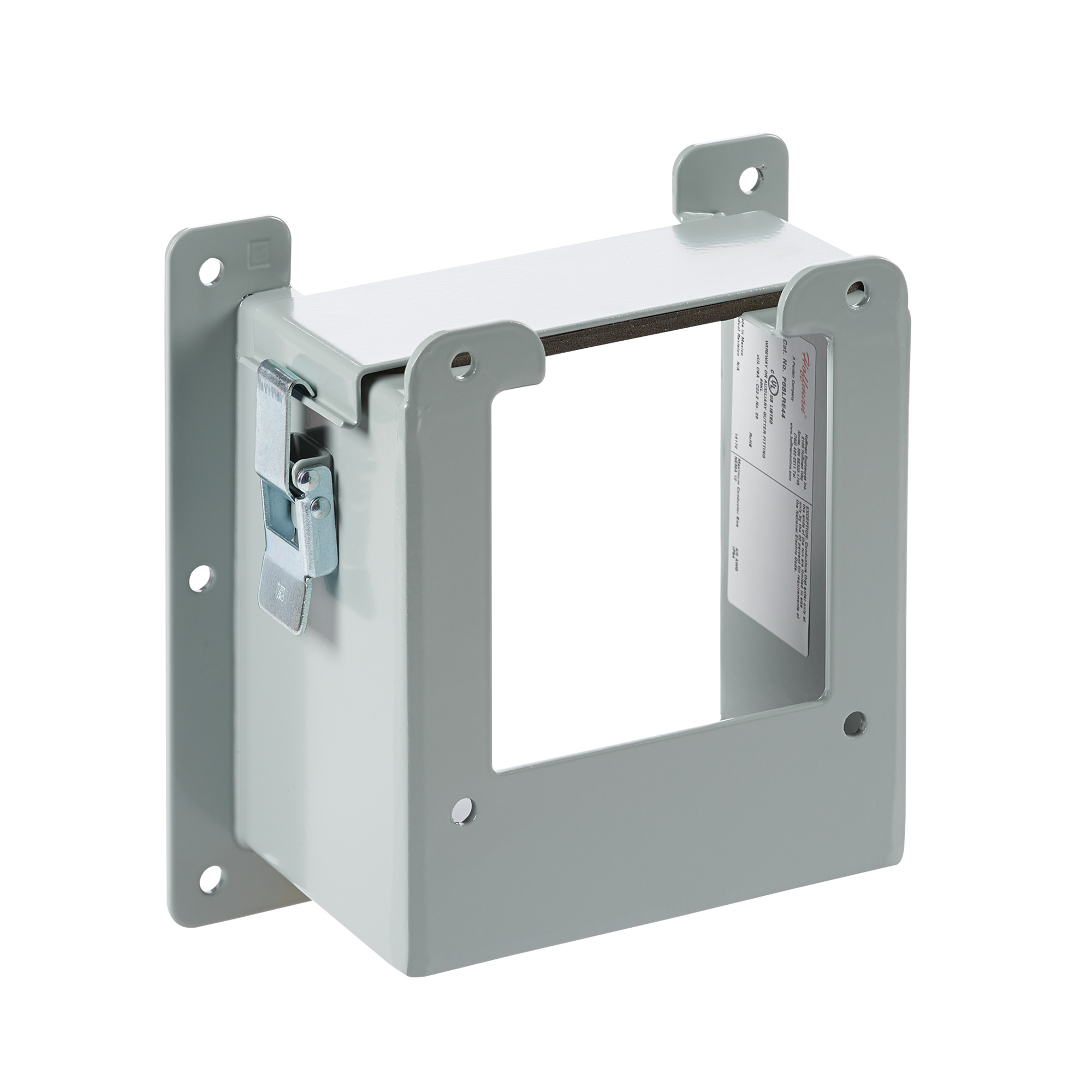 F88LRE66 F10 Wireway Reducer, For Use With Lay-In Type 12 Wireway, 8 in H x 8 in W x 4 in D, Steel, Gray