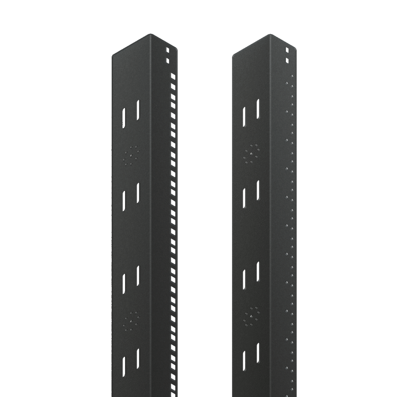 PRA1920THL1 ProLine DPC L-Shaped Square Hole Rack Angle, 14 ga Steel, Black