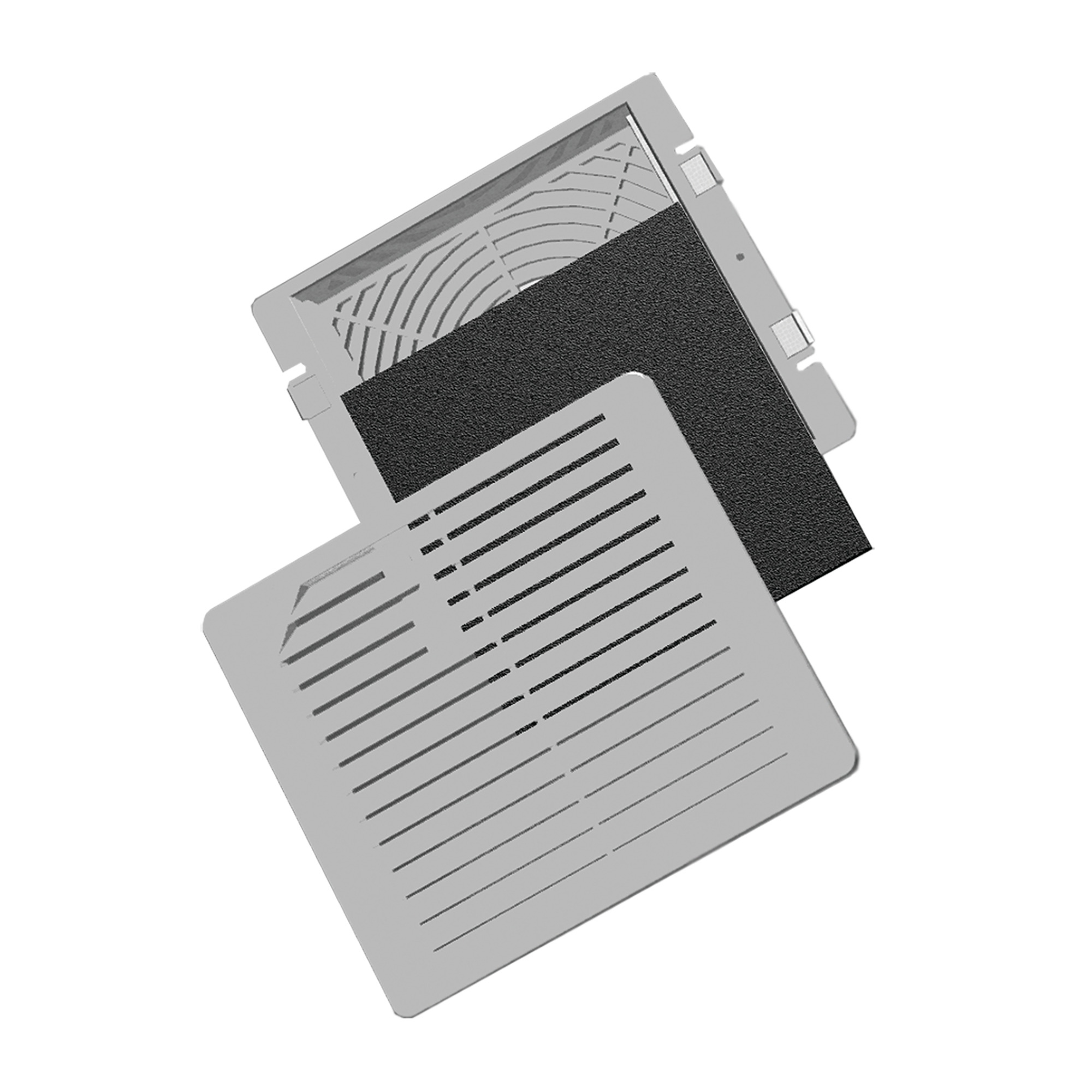 TEP6 TEP Side Mount Exhaust Grille, ABS, Light Gray
