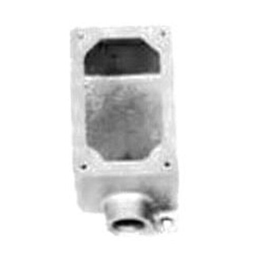 EFD175A-NL-Q 1-Gang Dead End Electrical Box, NEMA 7CD/9EFG NEMA Rating, Aluminum, Gray