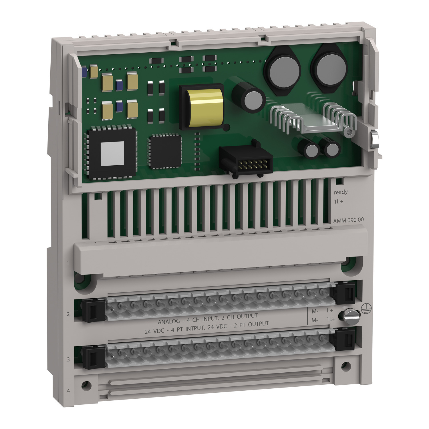 170AMM09000 Modicon Differential Input/Output Standard Analog/Digital Discrete Module, 4 Inputs, 2 Outputs, 12 to 14 bit Resolution, +/-0.5 % Accuracy
