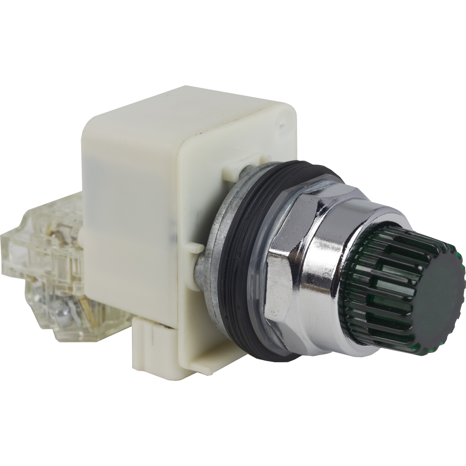 9001K2L1GH13 Harmony Illuminated Round Standard Type T-K Pushbutton, 1.18 in, 1NO-1NC Contact, Green