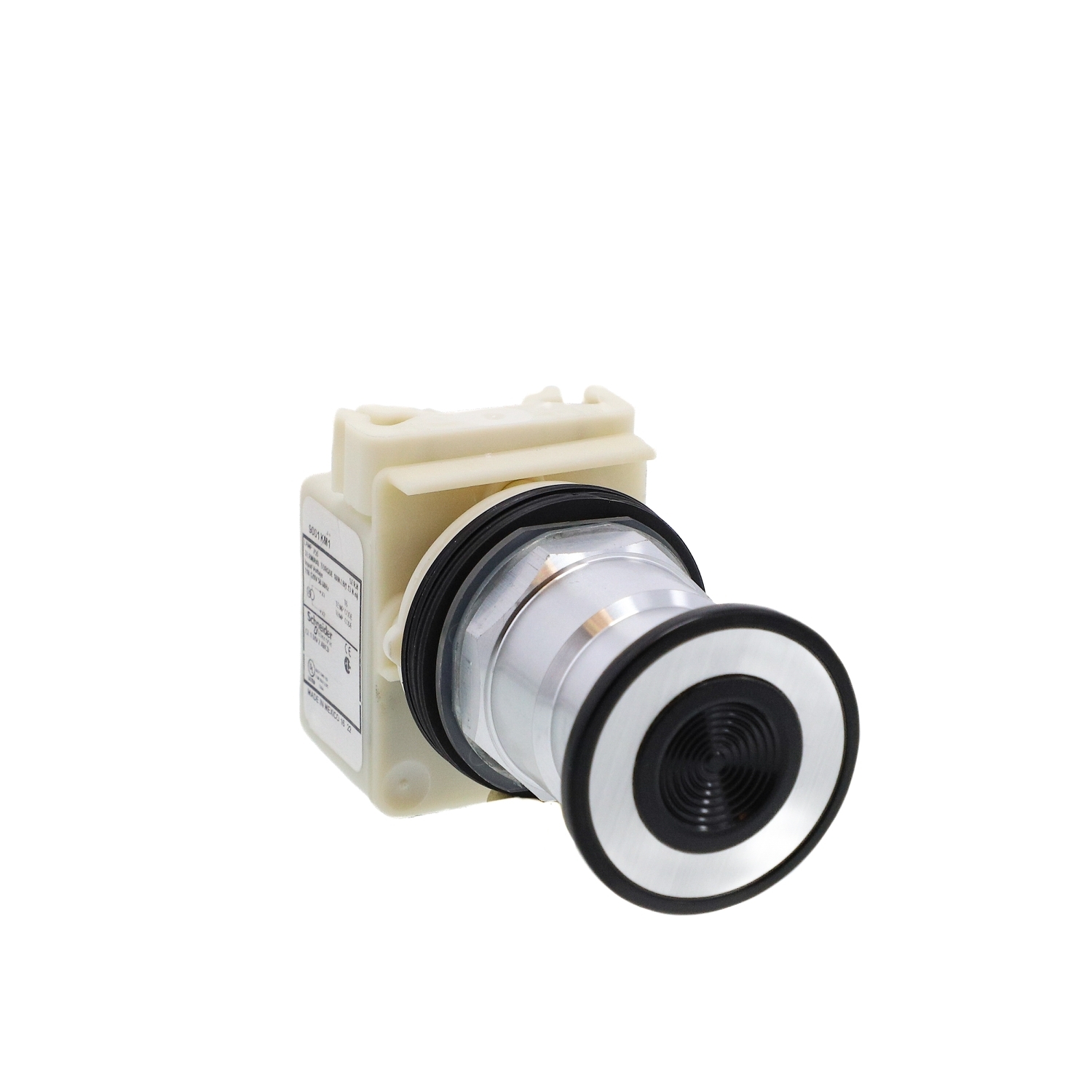 9001KR8P1G Harmony Type K Dusttight/Oiltight/Watertight Heavy Duty Round Unmarked Non-Illuminated Pushbutton Operator With Metal Full Guard, 30 mm, 3 Positions, Green