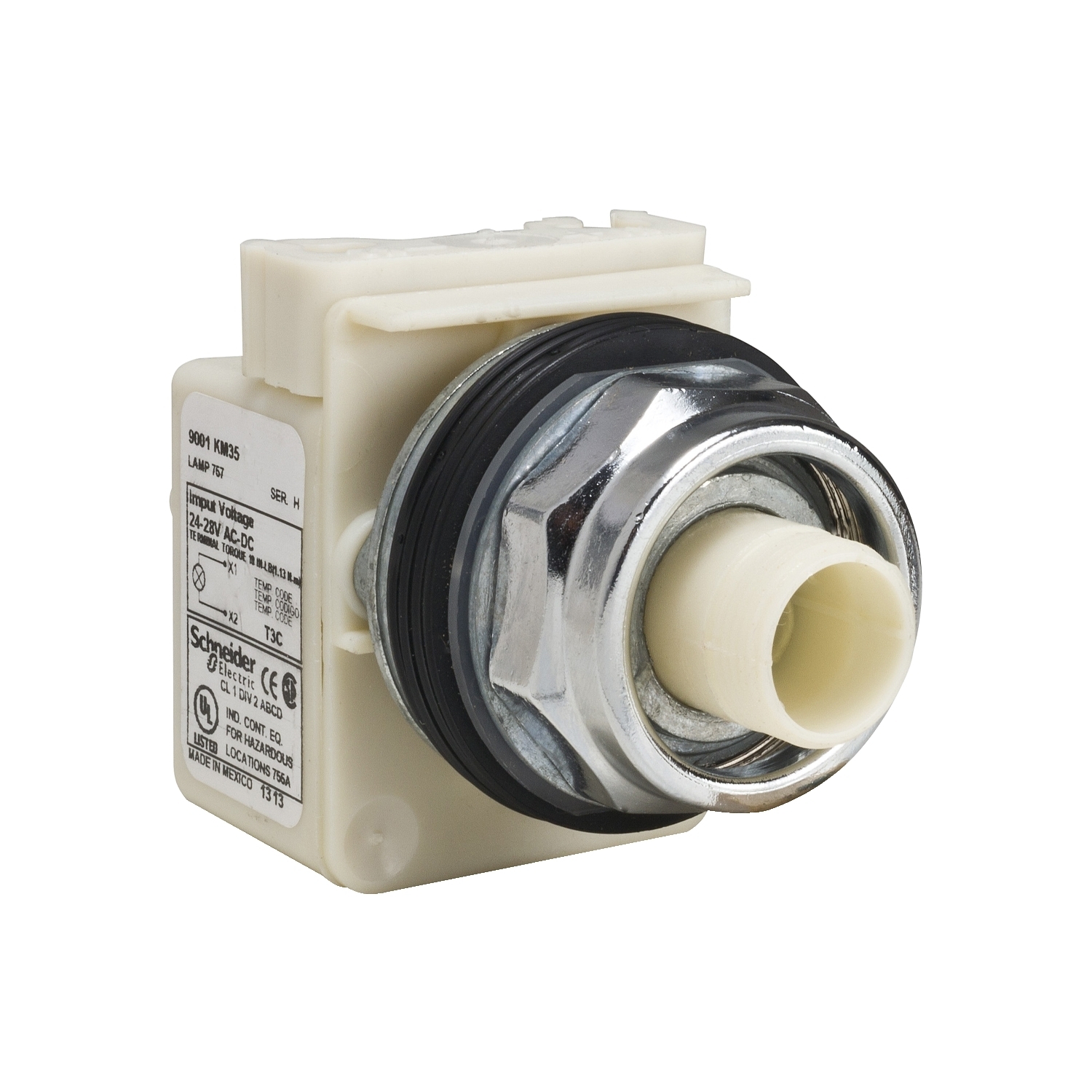 9001KR9P1 Harmony Illuminated Type K Push-Pull Operator, 1.18 in, Maintained Contact