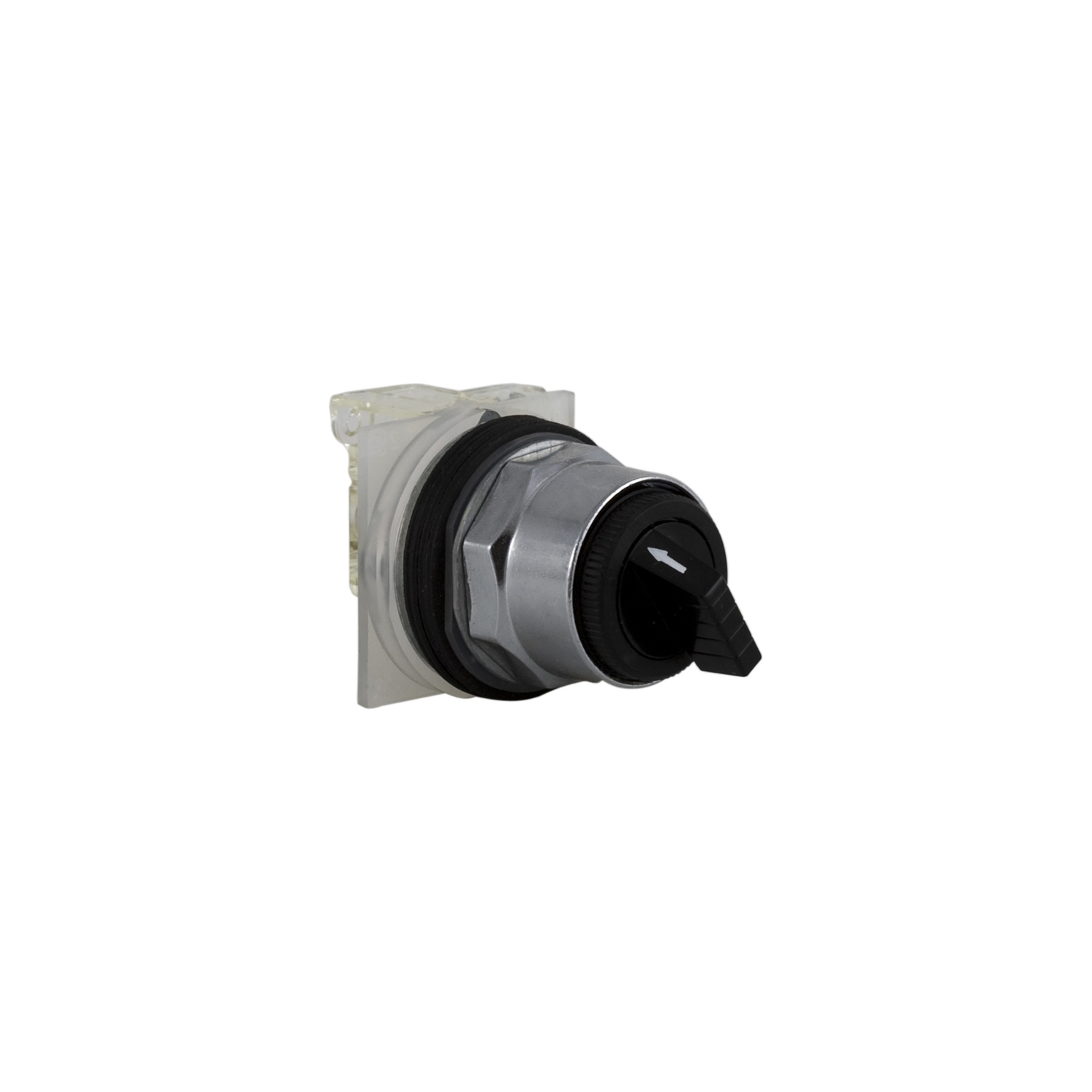 9001KS11BH1 Harmony Heavy Duty Non-Illuminated Type K Selector Switch, 1.18 in, 1NO-1NC Contact, Slow Break Contact, Knob Operator, Black