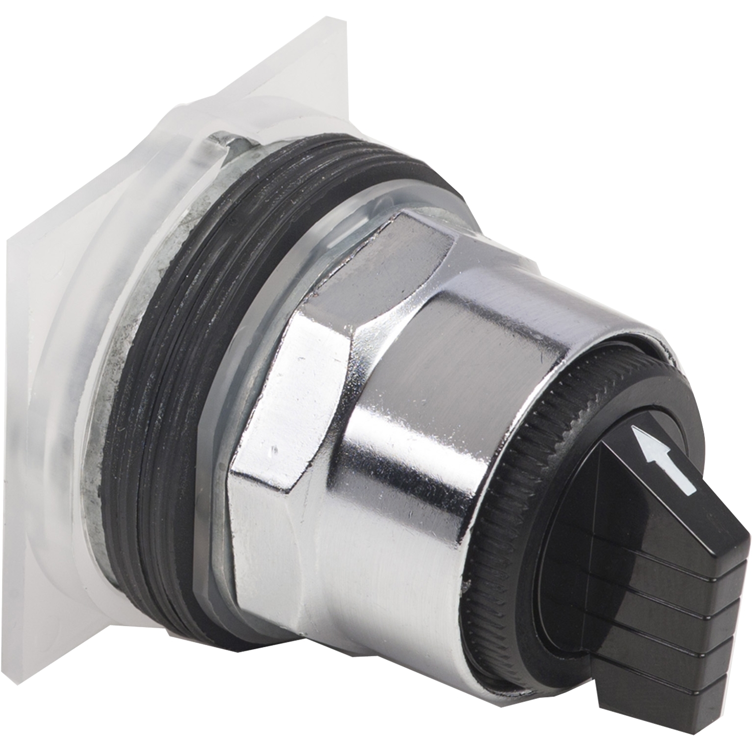 9001KS72B Harmony Type K Dust/Oil/Watertight Heavy Duty Round Waterproof Non-Illuminated Selector Switch Operator, 30 mm, Knob Operator, 3 Positions, Black