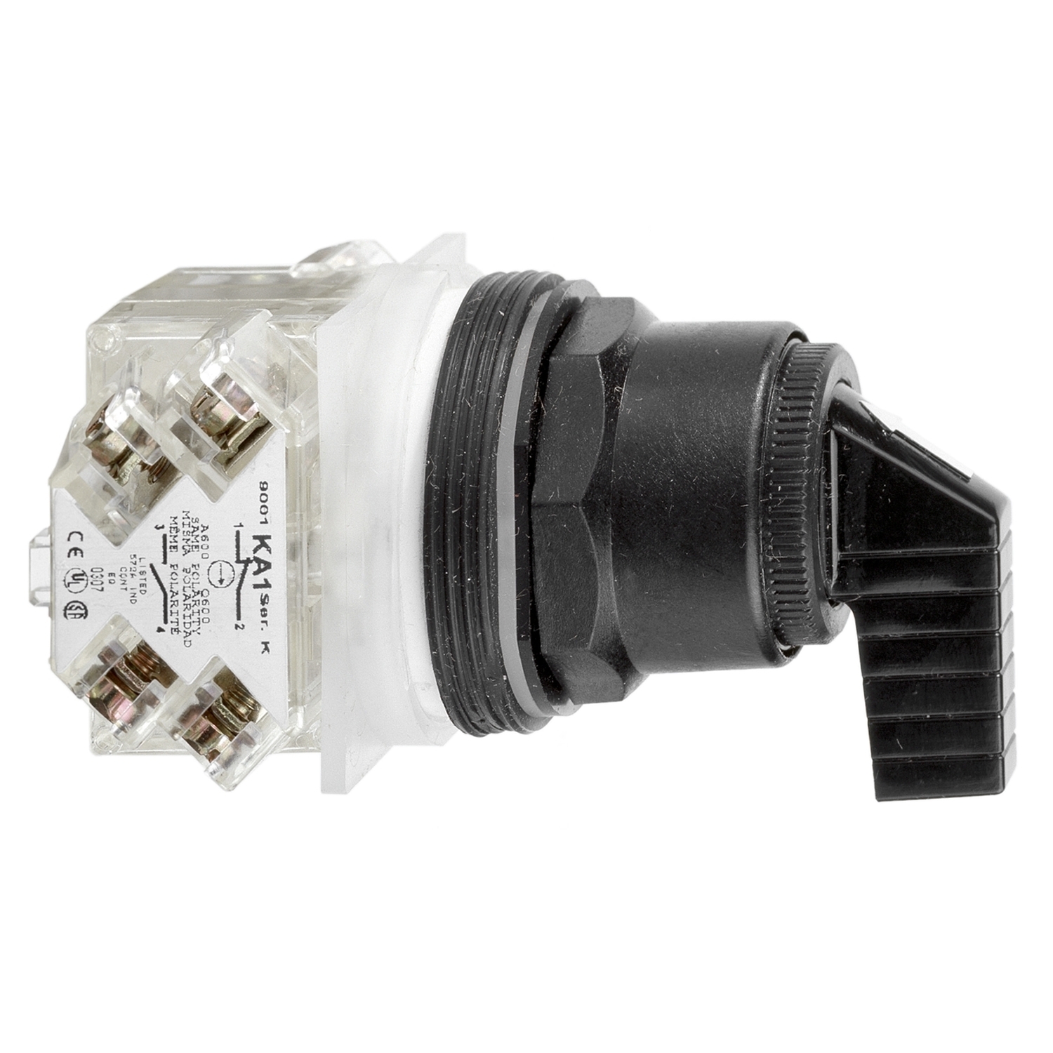 9001SKS11FB Harmony Type SK Heavy Duty Non-Illuminated Selector Switch Operator, 30 mm, Long Lever Operator, 2 Positions, Black