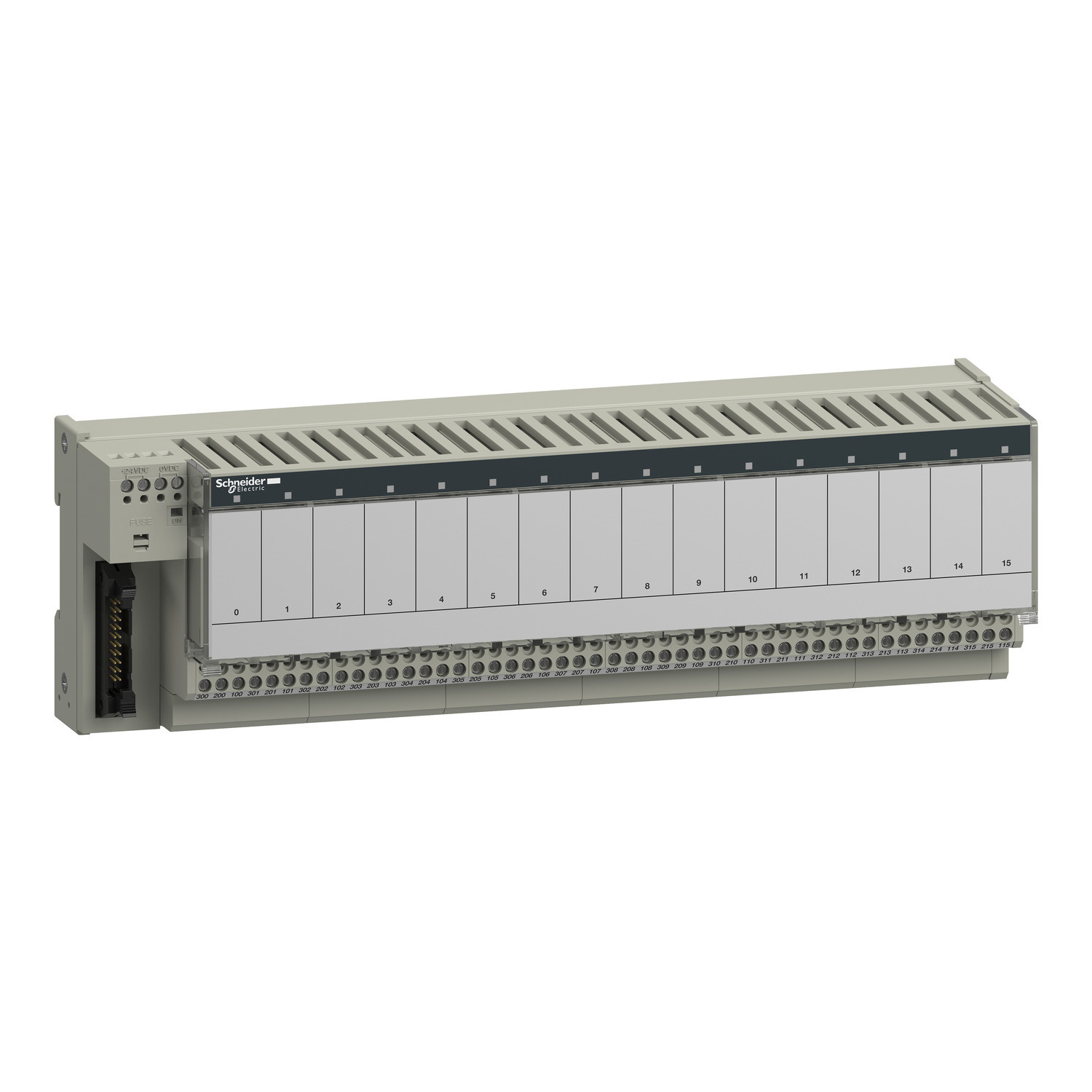 ABE7R16T330 Advantys 2-Output Sub-Base With EM Relay, 19 to 30 V DC, For Use With Modicon ABE7 and ABR7S33 Plug-In Electromechanical Relay
