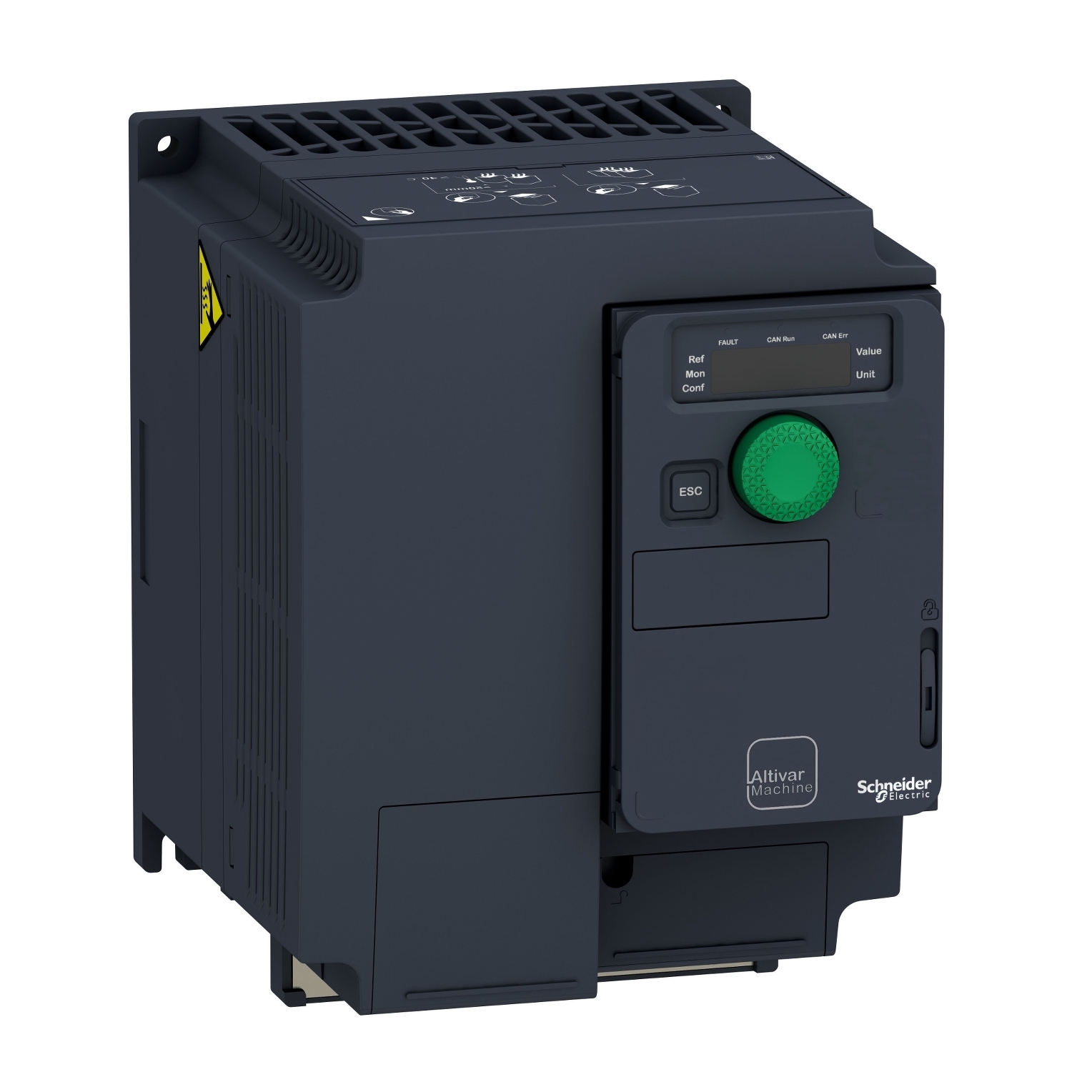 ATV320U40N4C Altivar 320 3-Phase Compact AC Variable Speed Drive With Class C2 Integrated EMC Filter, 400/480 V AC, 10.6/13.8 A, 5 hp, 5.51 in W x 6.22 in D
