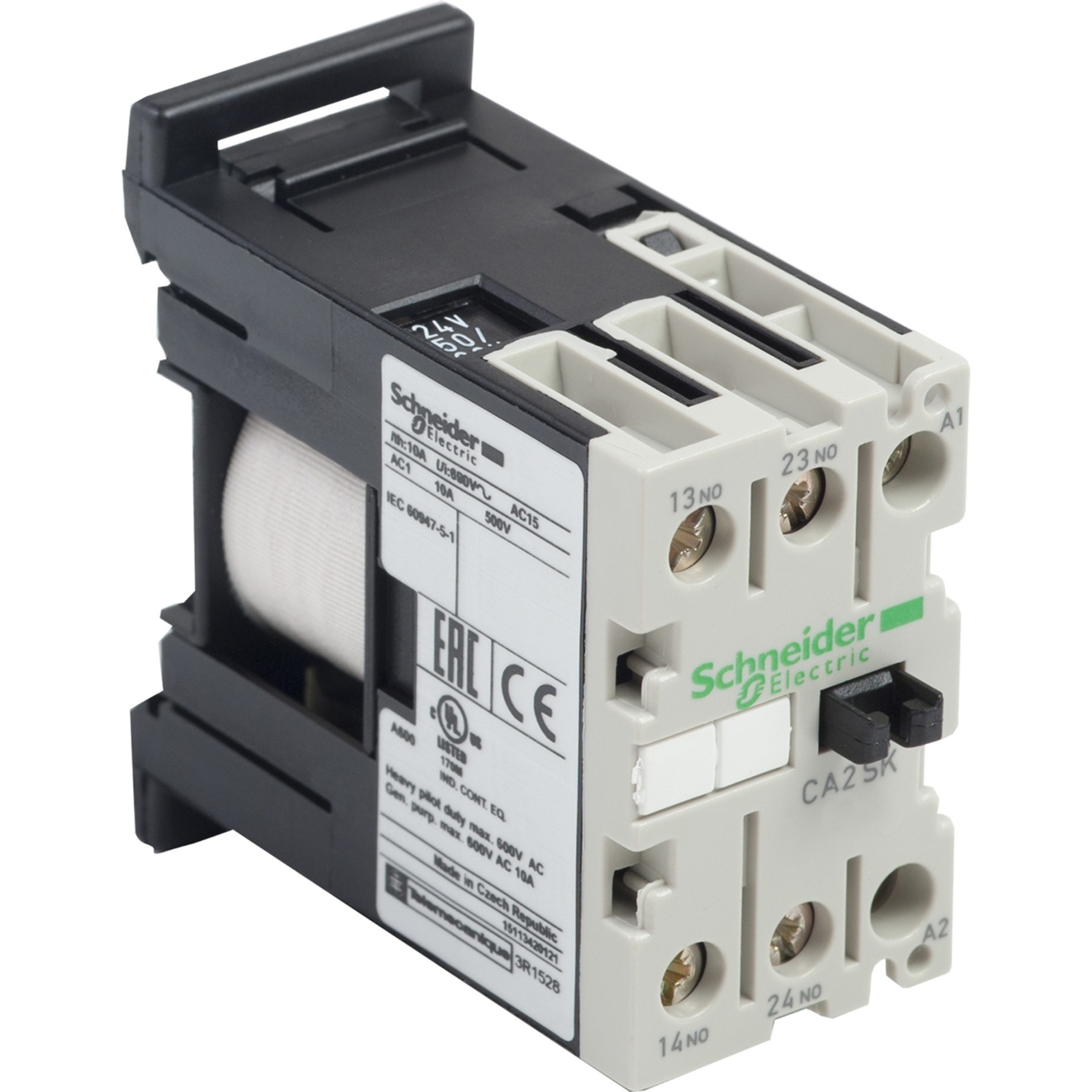 CA2SK20G7 TeSys SK Series Control Relay, 10 A, 2NO 2 Form A Contact, 120 V AC V Coil