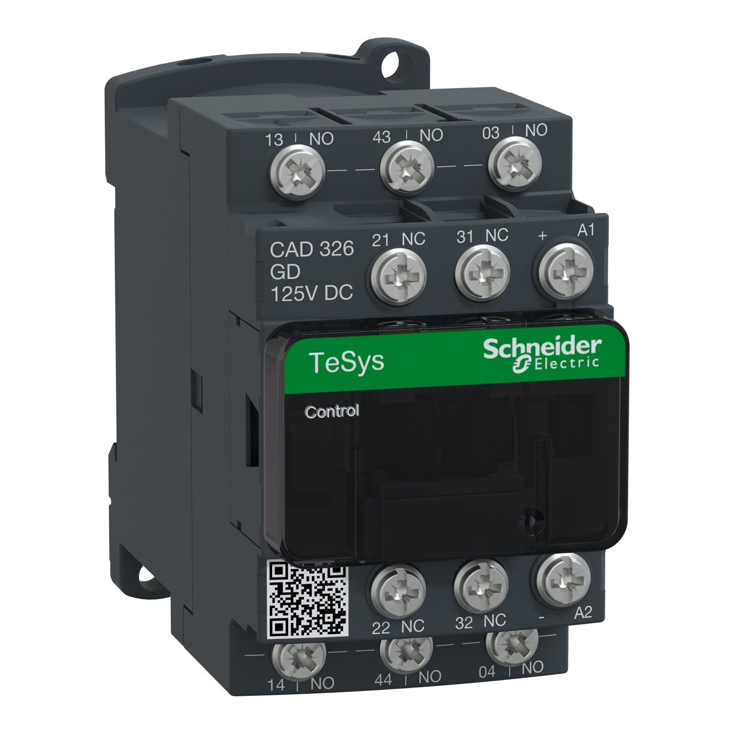 CAD326GD TeSys D Control Relay, 10 A, 3NO-2NC 3 Form A/2 Form B Contact, 125 VDC V Coil