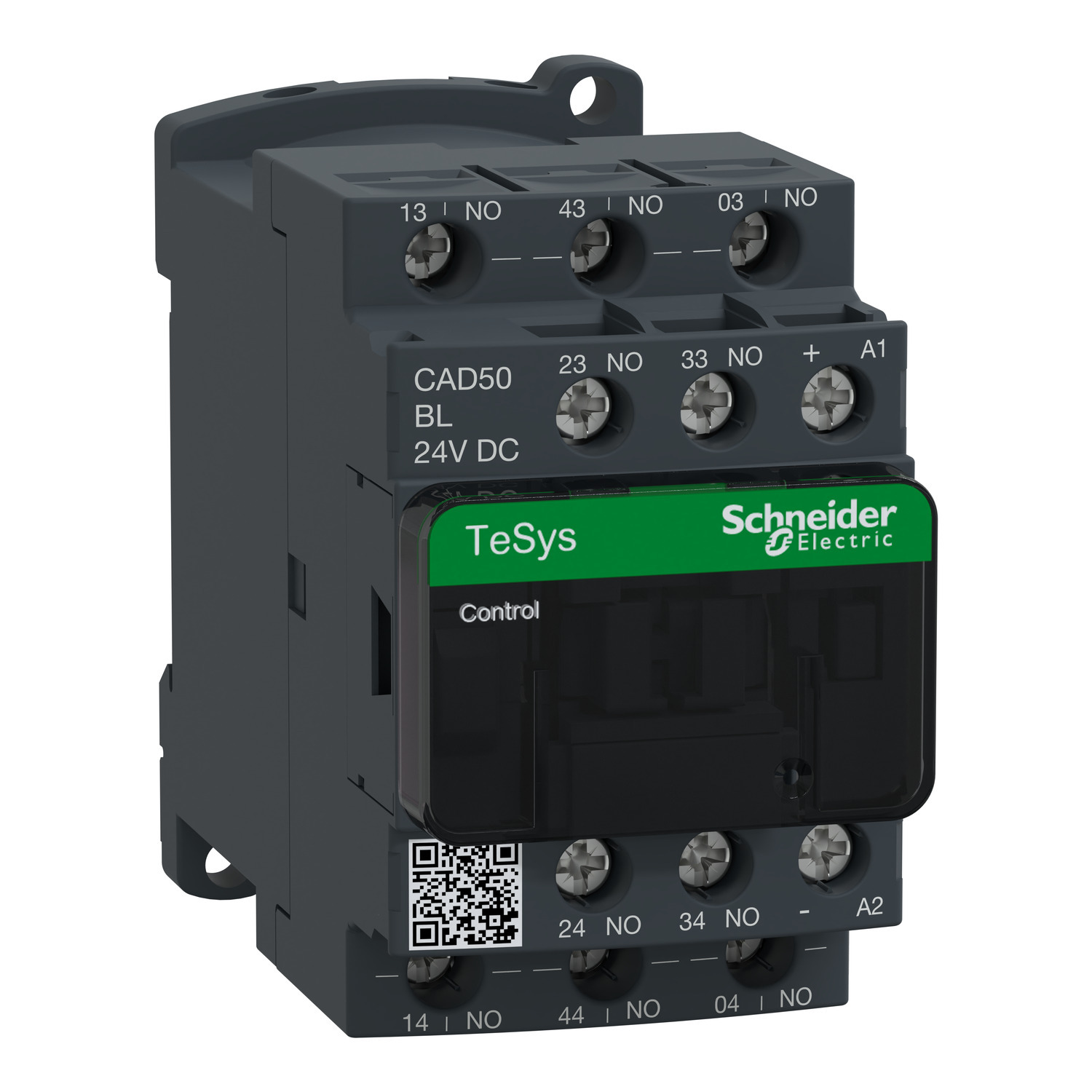 CAD50BL TeSys D Series Control Relay, 10 A, 5NO 5 Form A Contact, 24 VDC V Coil