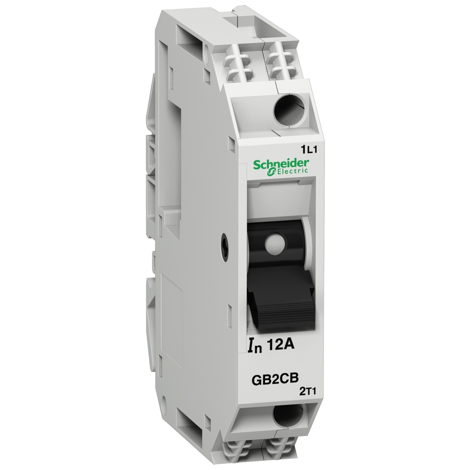 GB2 TeSys GB2CB08 Motor Circuit Protector, 250/277 VAC, 48 VDC, 3 A, 1/1.5/3/10 kA Interrupt, 1 Poles, Thermal Magnetic Trip