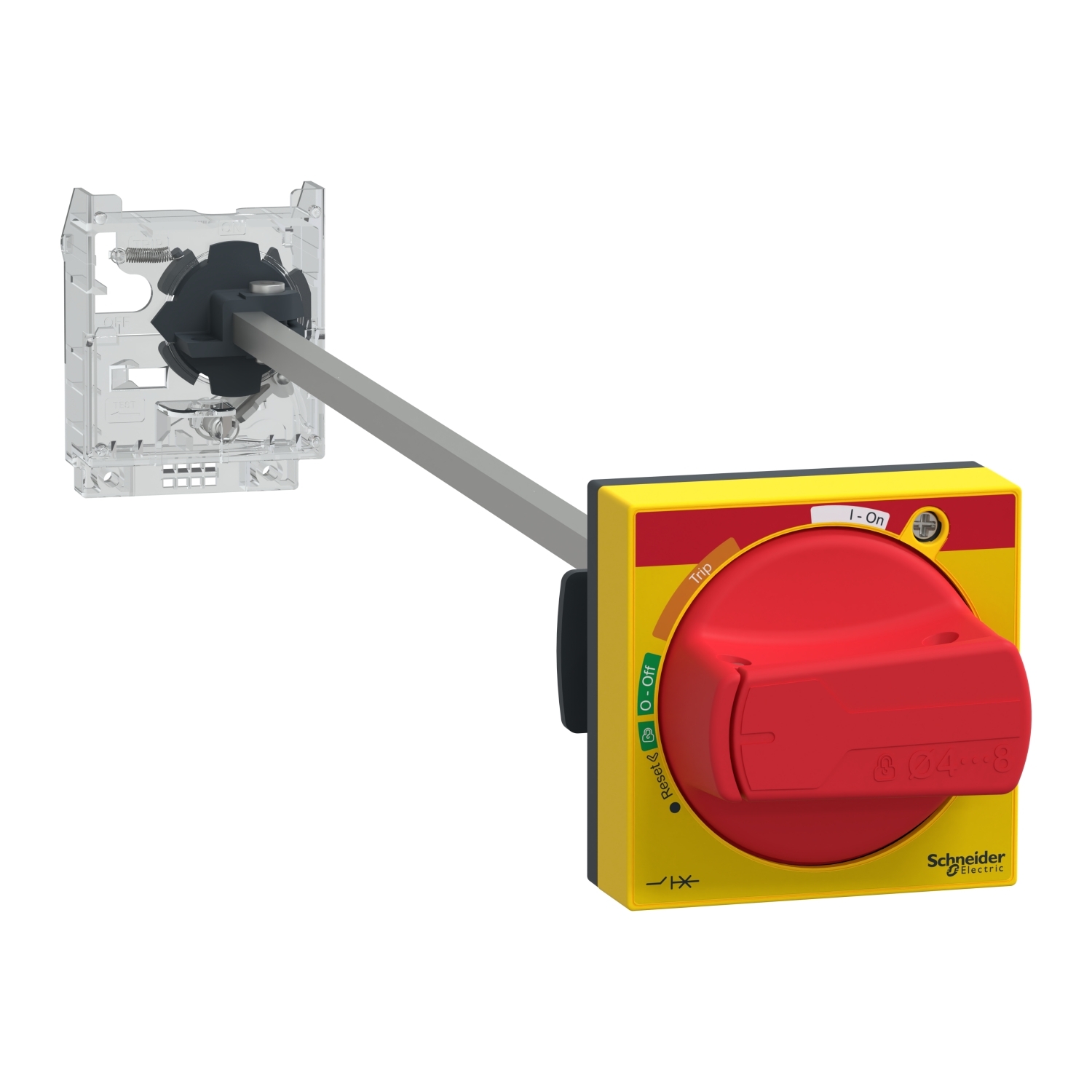 GV2 TeSys GV2APN02 Extended Mount Rotary Handle Kit With Trip Indication, Red