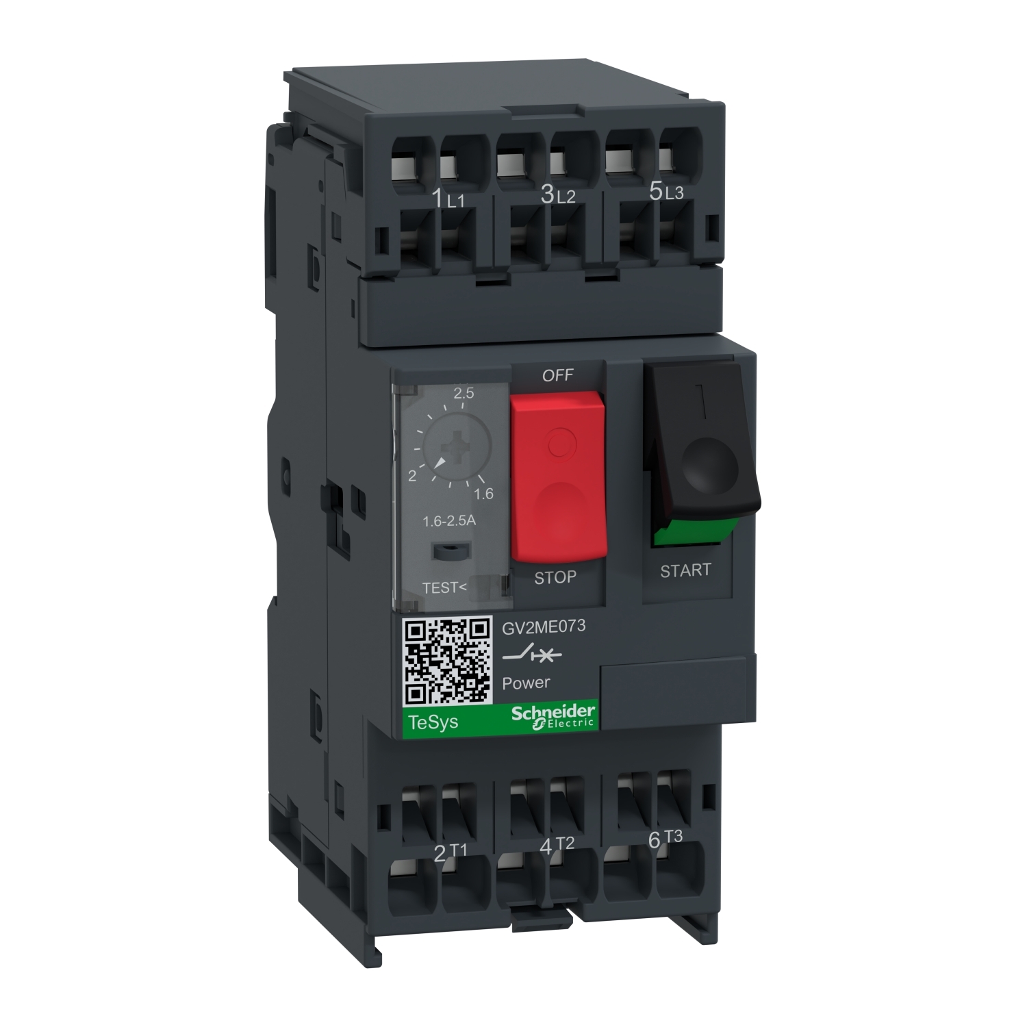 GV2ME073 TeSys GV2ME Circuit Breaker Thermal Magnetic Manual Starter, 3 Poles, IP20 Enclosure