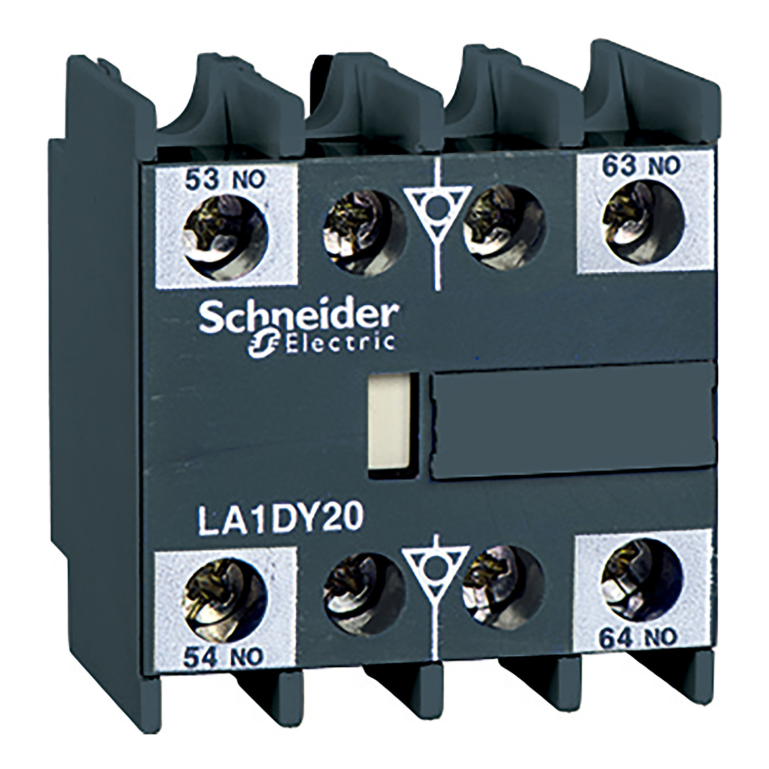 LA1DY20 TeSys Instantaneous Auxiliary Contact Block, 600 V AC, 10 A, 2NO Contacts
