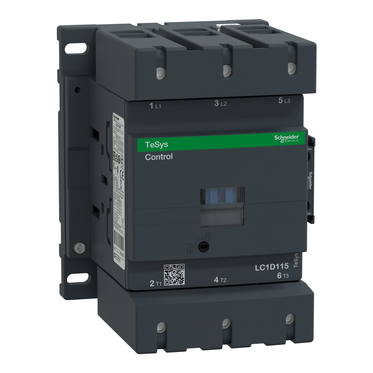 LC1D115G7 LC1D D-Line IEC Contactor, 120/1000 V AC, 300 V DC V Coil, 115/200 A, 3NO Contact, 3 Poles