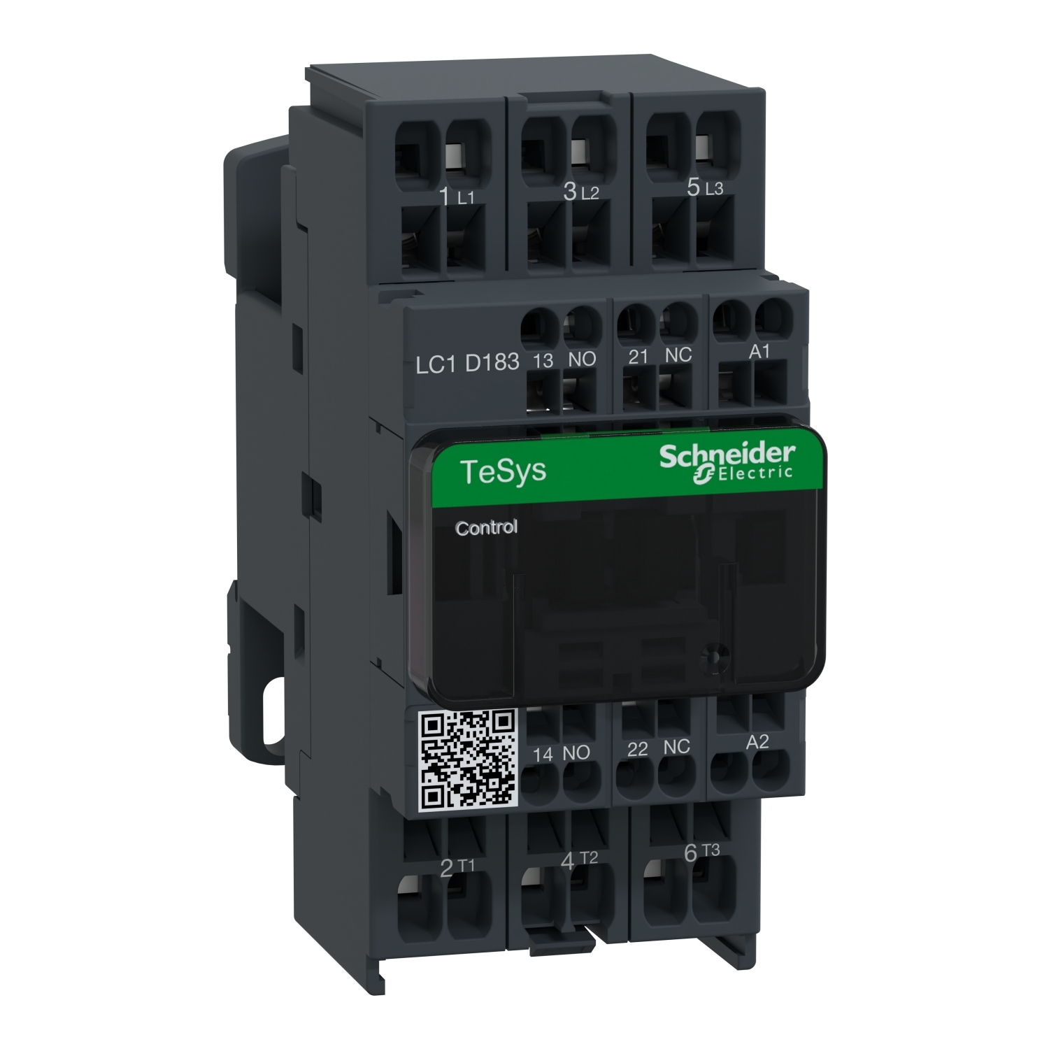 LC1D183G7 TeSys D LC1D Non-Reversing IEC Contactor With Safety Cover, 120 V AC V Coil, 18/32 A, 3NO Contact, 3 Poles