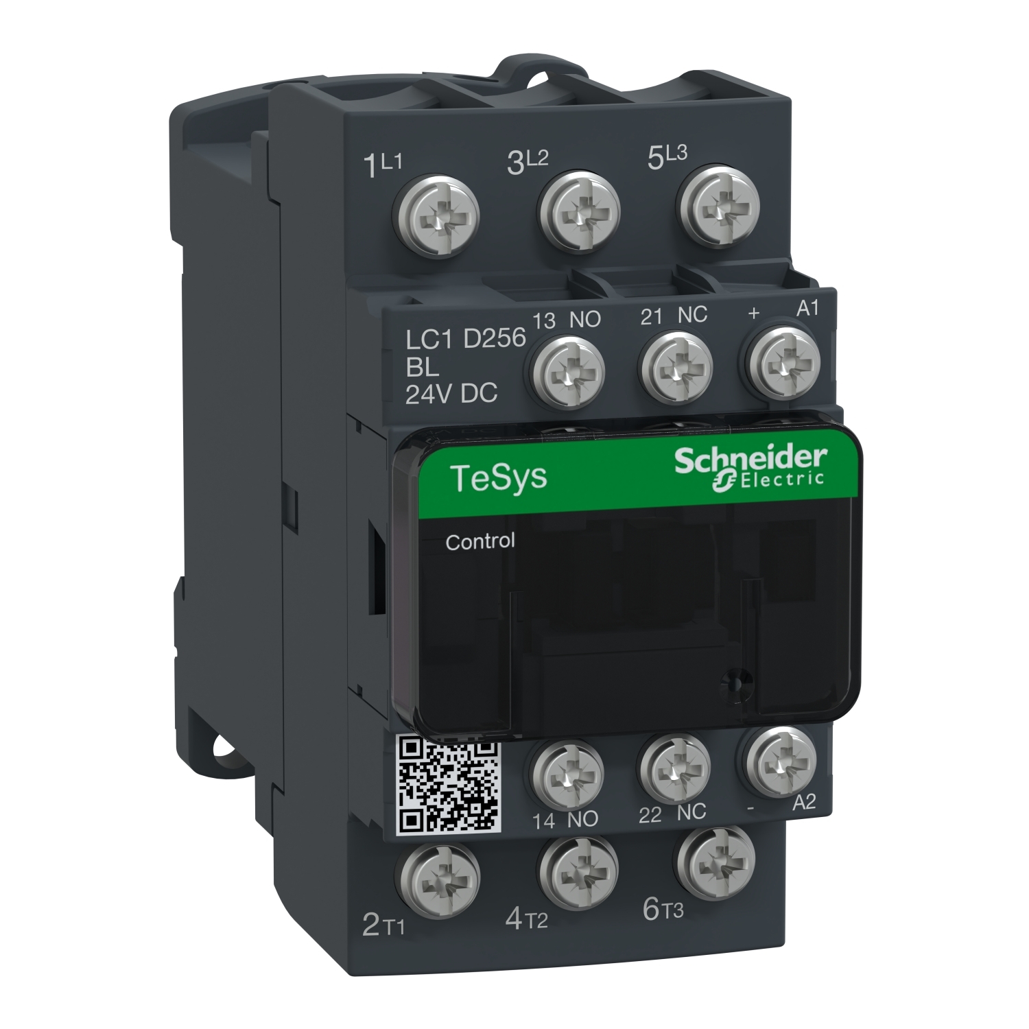 LC1D256BL TeSys D Non-Reversing IEC Contactor With Safety Cover, 24/690 V AC, 300 V DC V Coil, 25/40 A, 3NO Contact, 3 Poles
