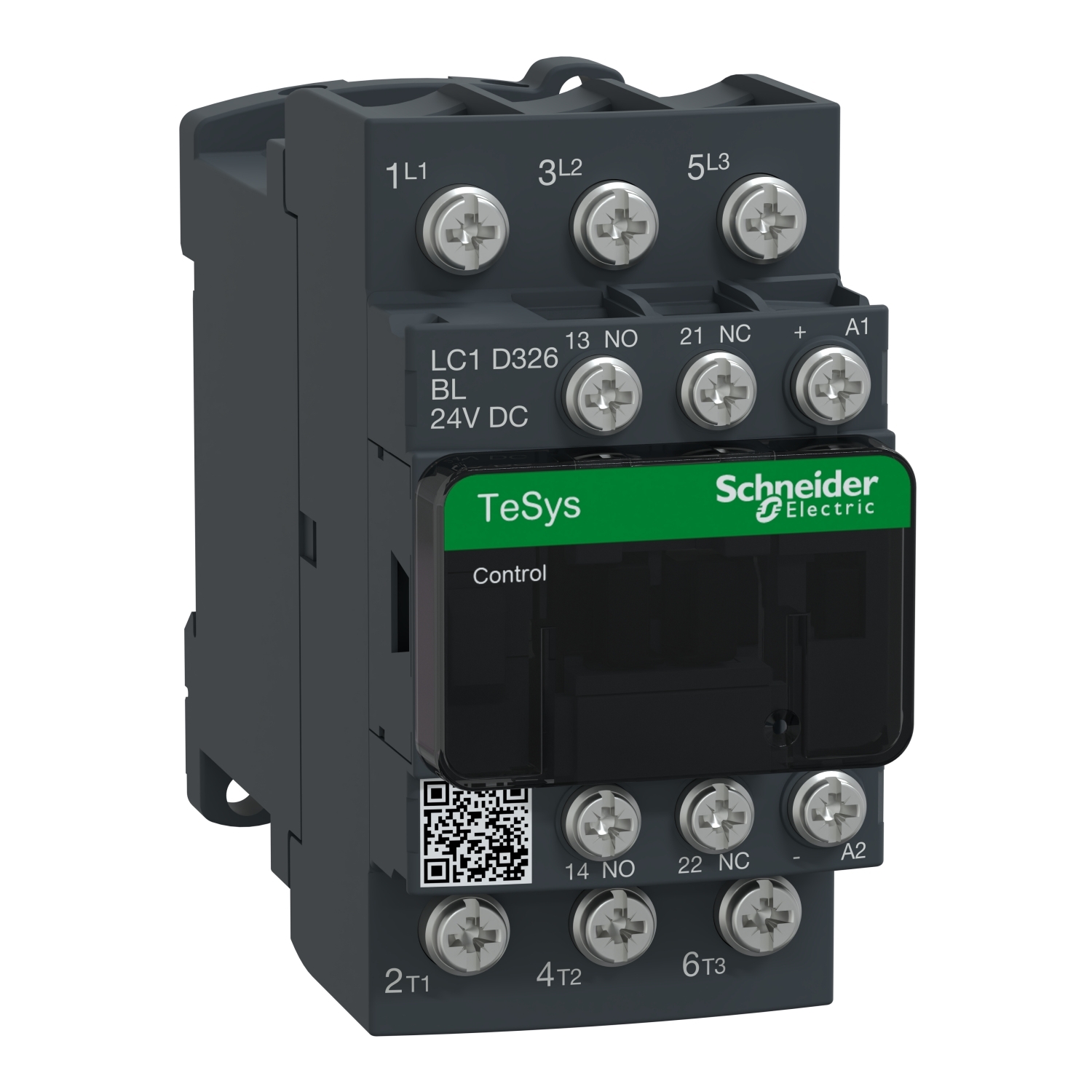 LC1D326BL TeSys D LC1D Non-Reversing IEC Contactor With Safety Cover, 24 V DC V Coil, 32/50 A, 3NO Contact, 3 Poles