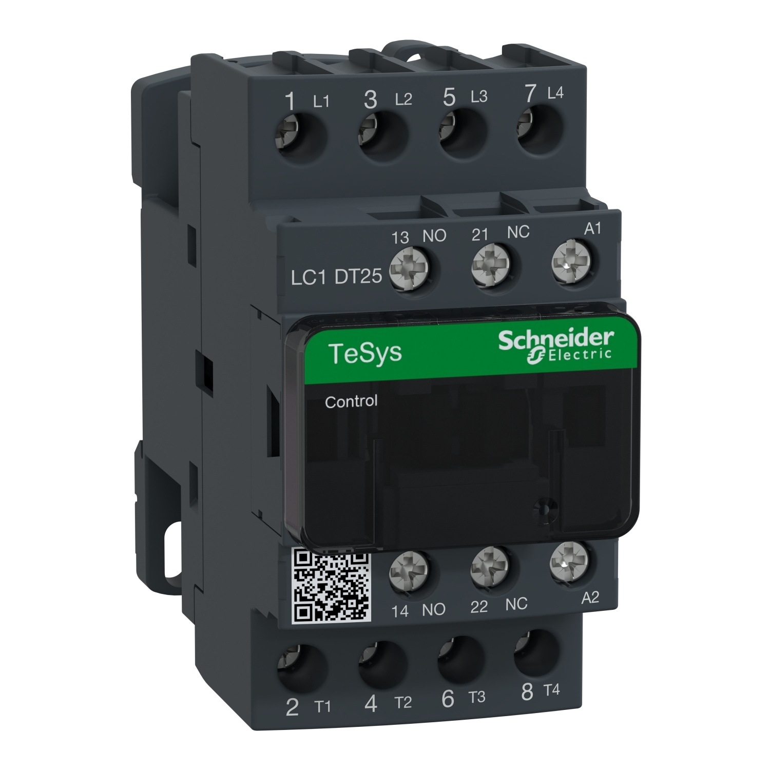 LC1DT25B7 TeSys D D-Line IEC Contactor, 24/690 V AC, 300 V DC V Coil, 25 A, 4NO Contact, 4 Poles