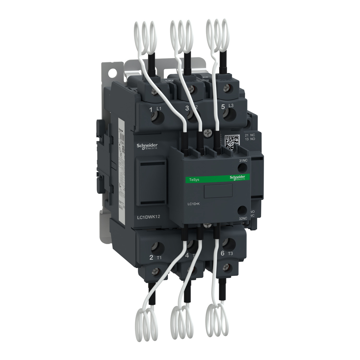 LC1DWK12G7 Capacitor Duty IEC Contactor, 120 VAC V Coil, 3NO Contact, 3 Poles