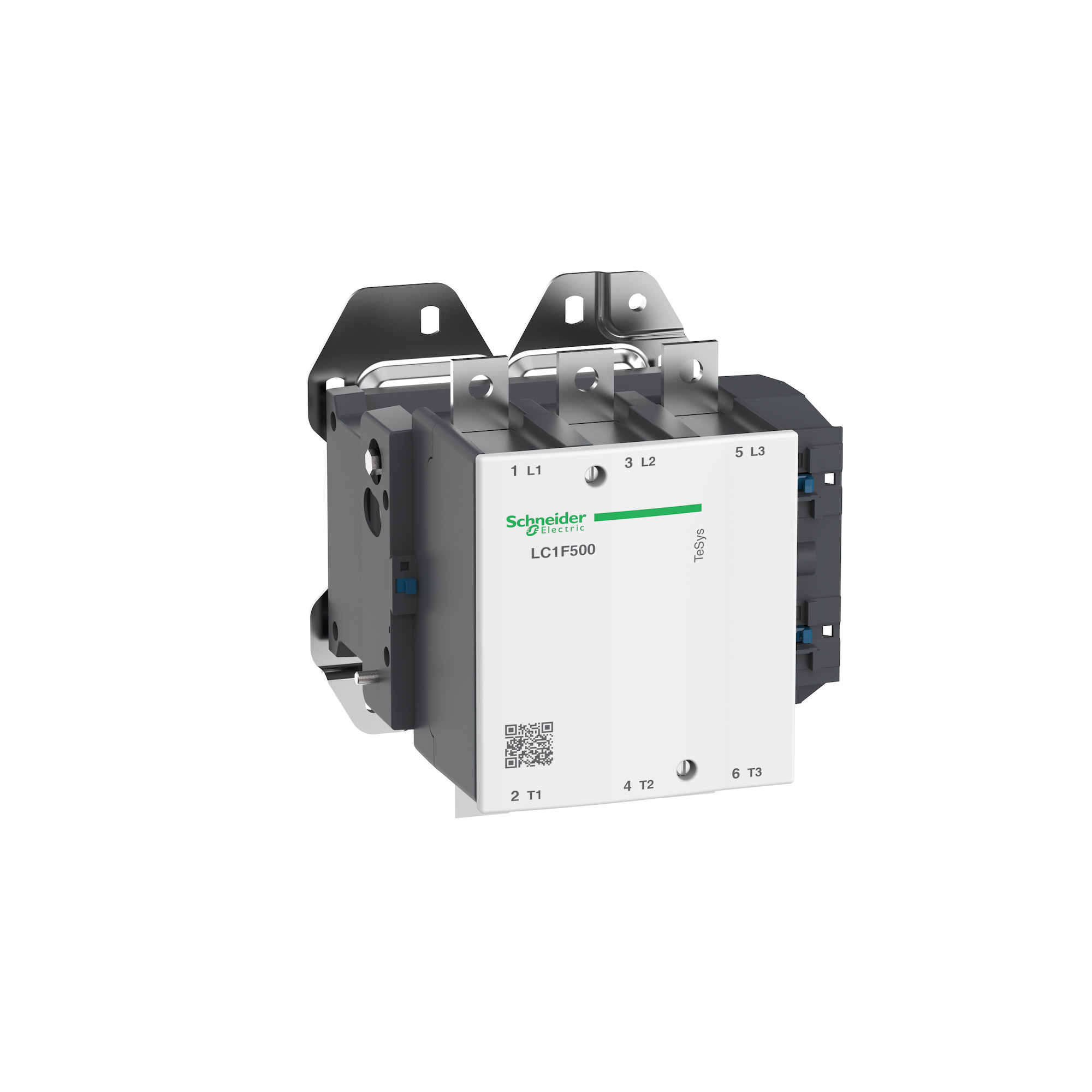 LC1F500 TeSys 3-Phase IEC Contactor With Coil, 600 VAC V Coil, 1100 A, 3NO Contact, 3 Poles
