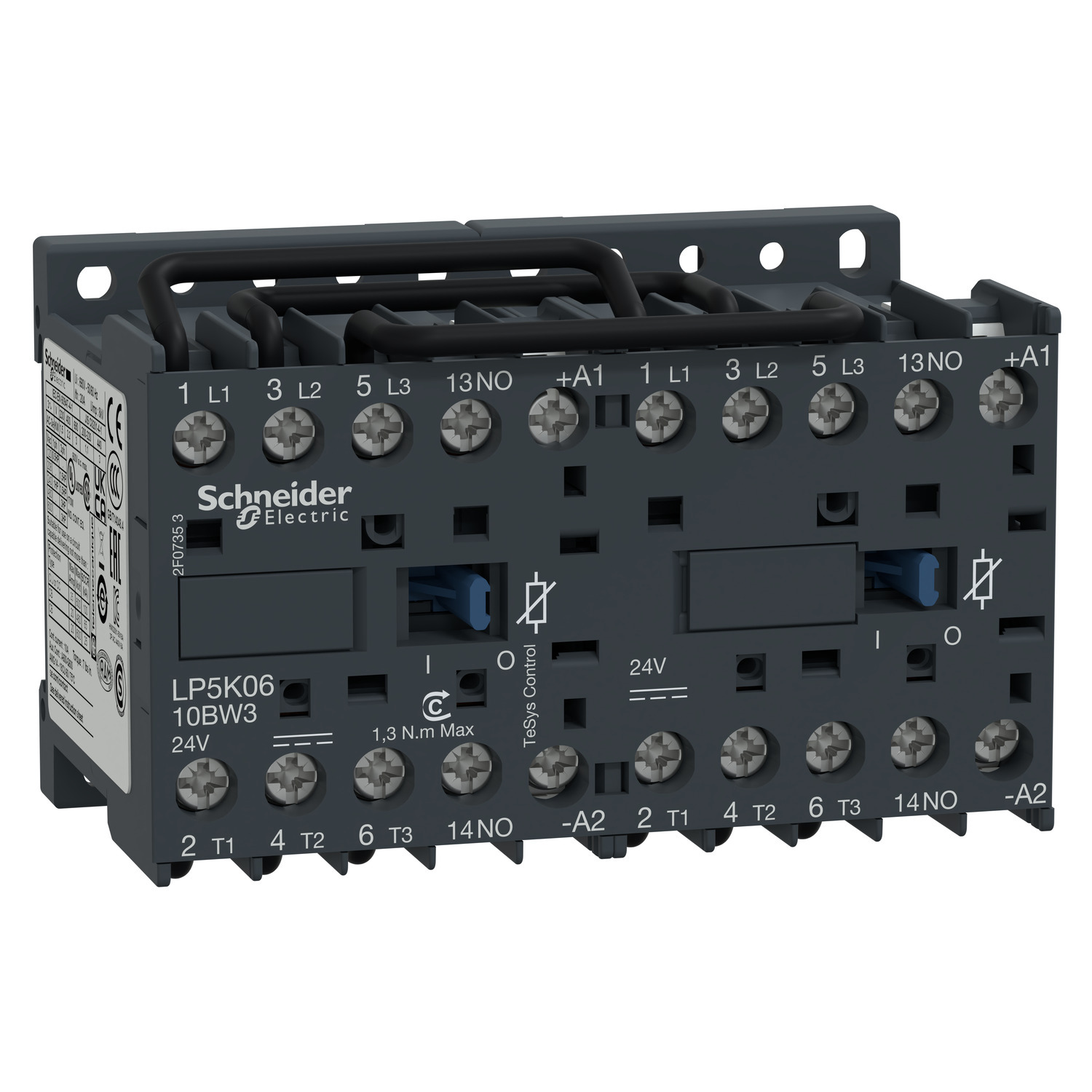 LP5K0910BW3 TeSys K LP5K Reversing Miniature IEC Contactor, 24 V DC V Coil, 9/16/20 A, 3NO Contact, 3 Poles