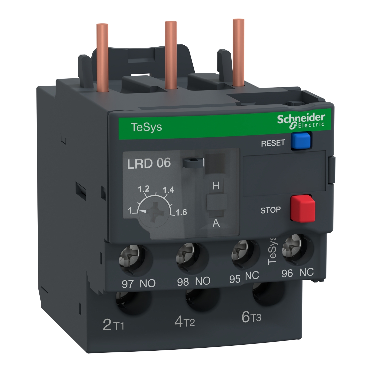 LRD06 TeSys D-Line Thermal Overload Relay, 1 to 1.6 A, 1NO-1NC 1 Form A/1 Form B Contact