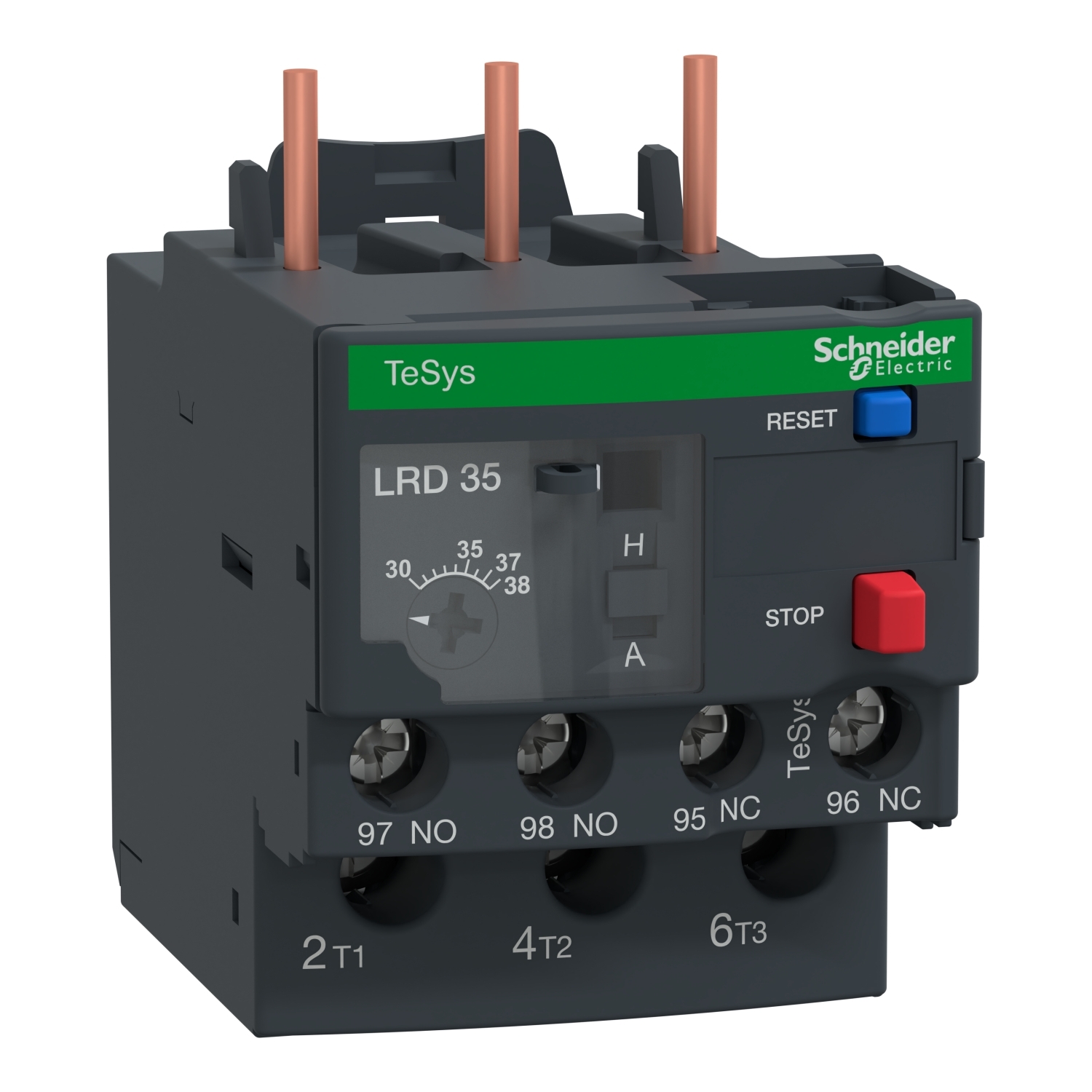 LRD35 TeSys D-Line Bi-Metallic Thermal Overload Relay, 30 to 38 A, 1NO-1NC 1 Form A/1 Form B Contact