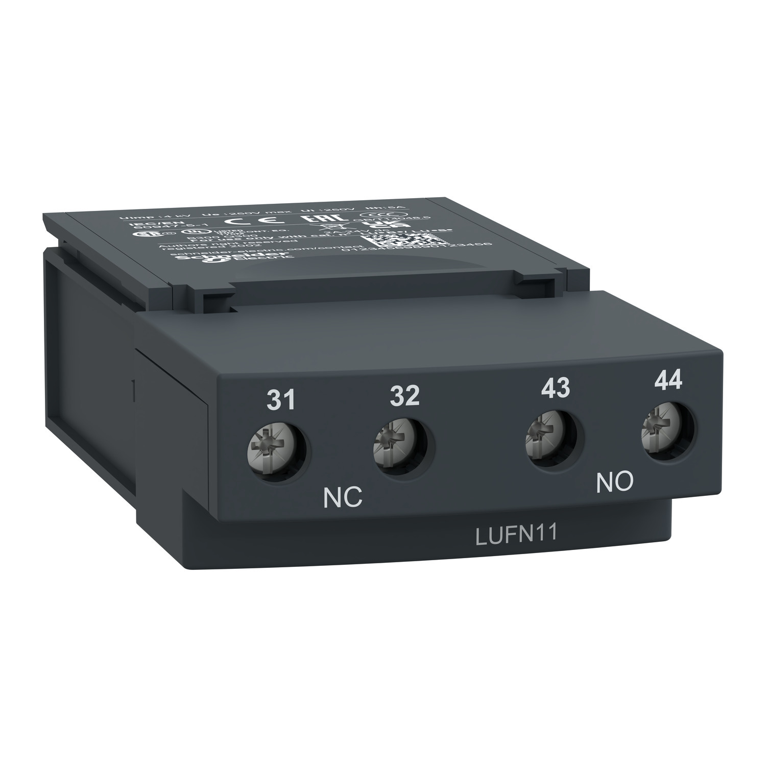 LUFN11 Auxiliary Contact Module, 2 Poles, For Use With TeSys U Simple Motor Starter