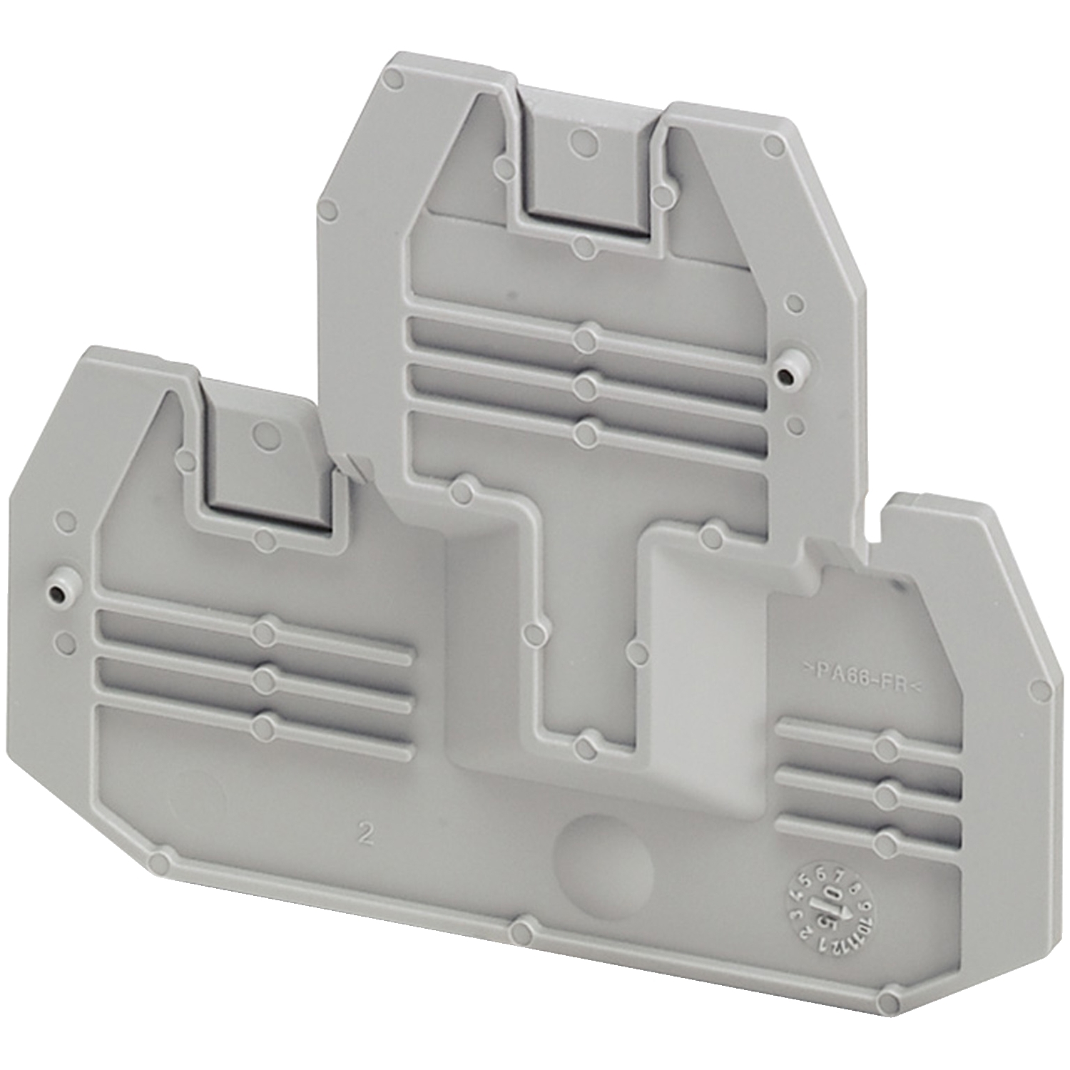 NSYTRACE24 Linergy End Cover Plate, For Use With Linergy TR Series 4-Point 2.5 to 4 sq-mm 1 x 1 in Double Level Screw Terminal Block, 2-Terminal, Gray