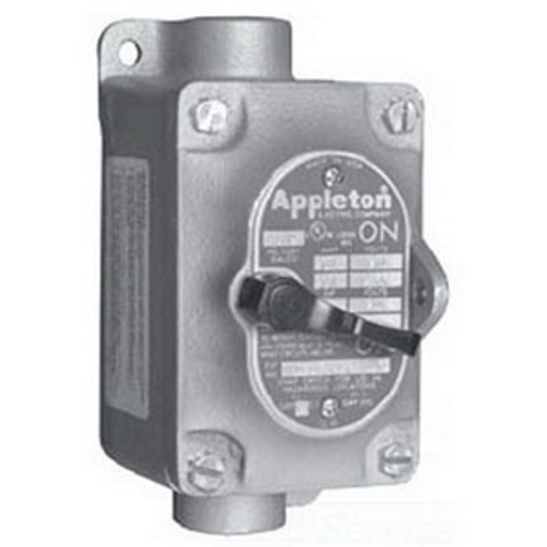 EFSC175-F3W 1-Gang Feed-Through Non-Sealed Tumbler Switch Control Station, 120/277 V AC, 20 A, NEMA 7CD/9EFG NEMA Rating