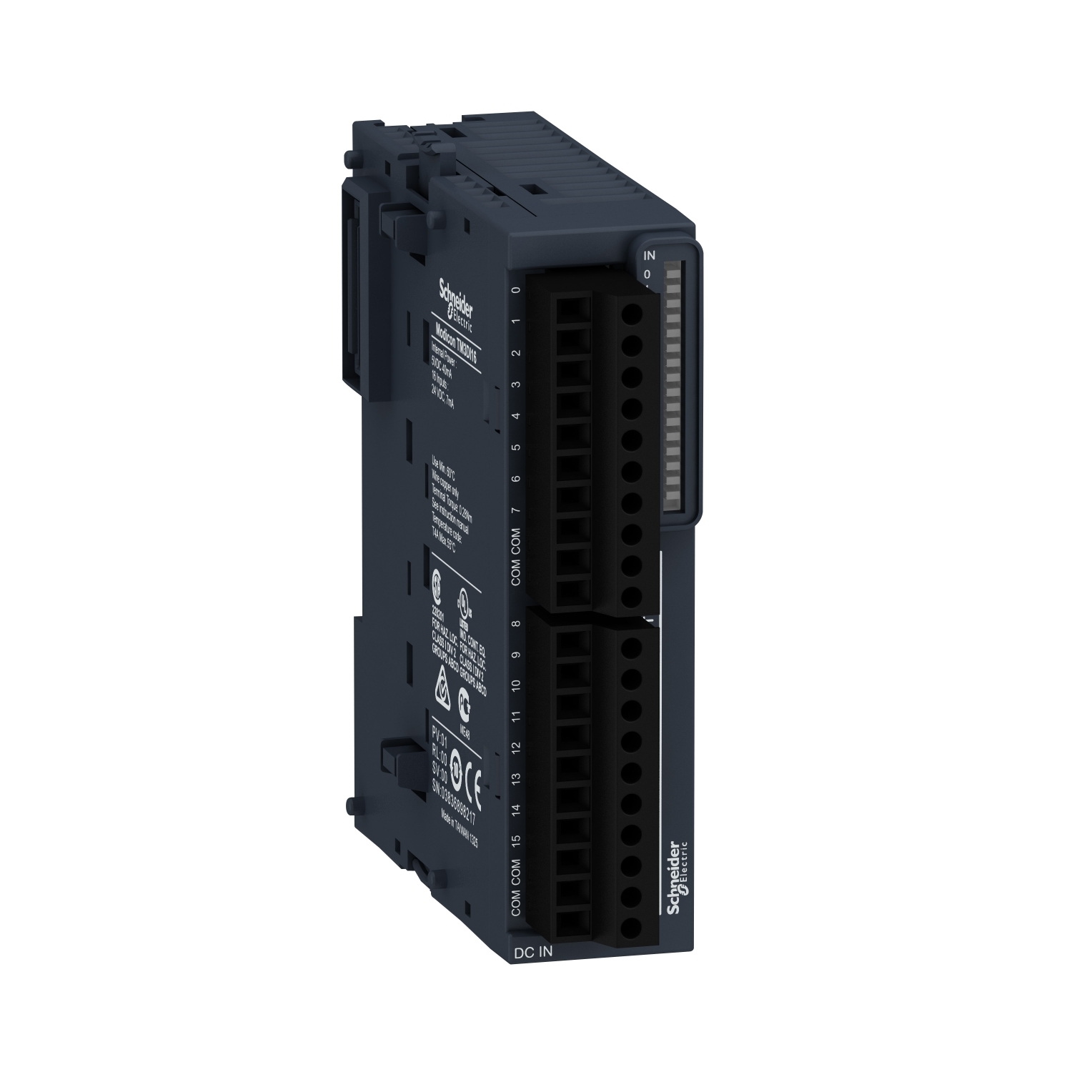 TM3DI16 Modicon Positive/Negative Logic Discrete Input Module, 16 Inputs