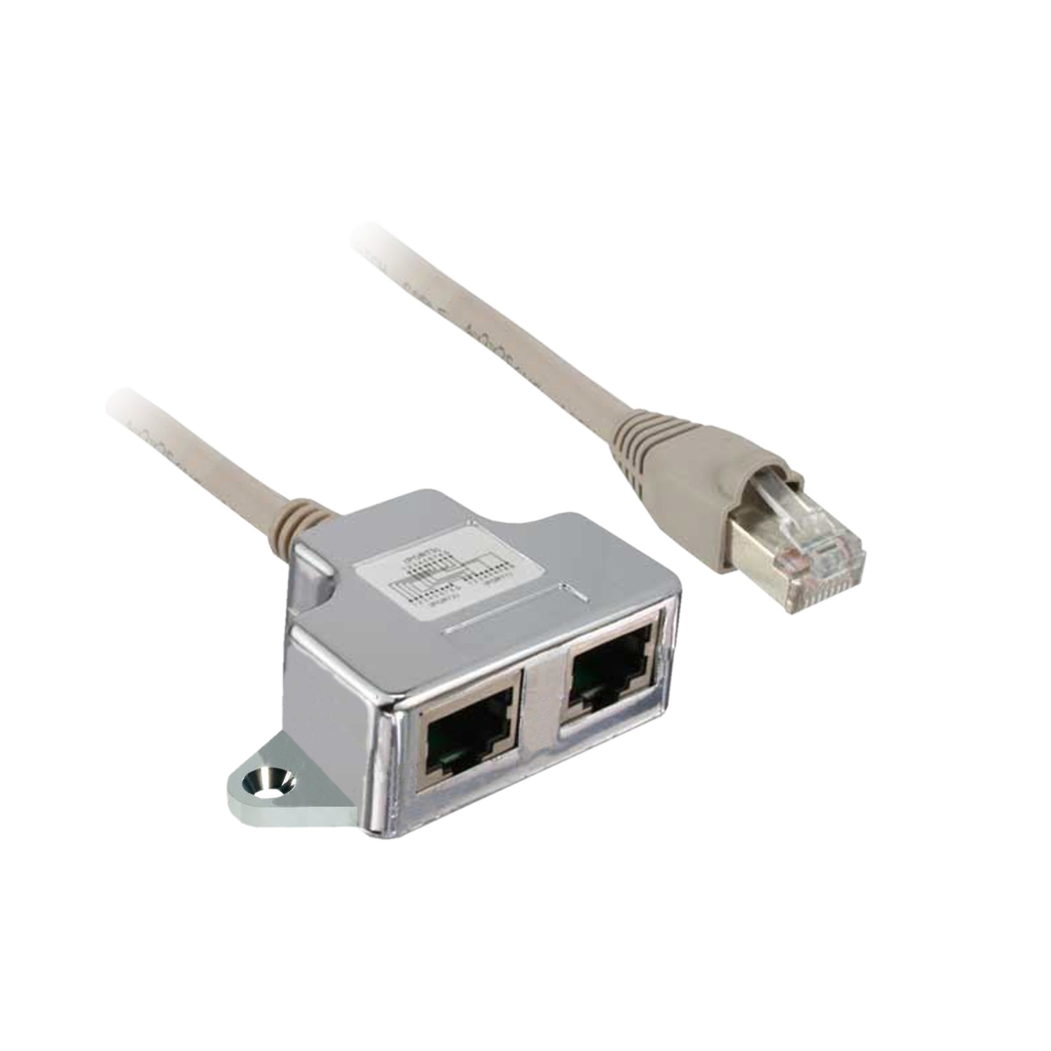 VW3A8306TF03 T-Junction Box With Integrated Cable, (2) Female Connector RJ45, (1) Male Connector RJ45, 0.3 m L Cable